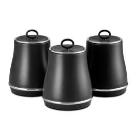 Tower Renaissance Set of 3 Canisters Black