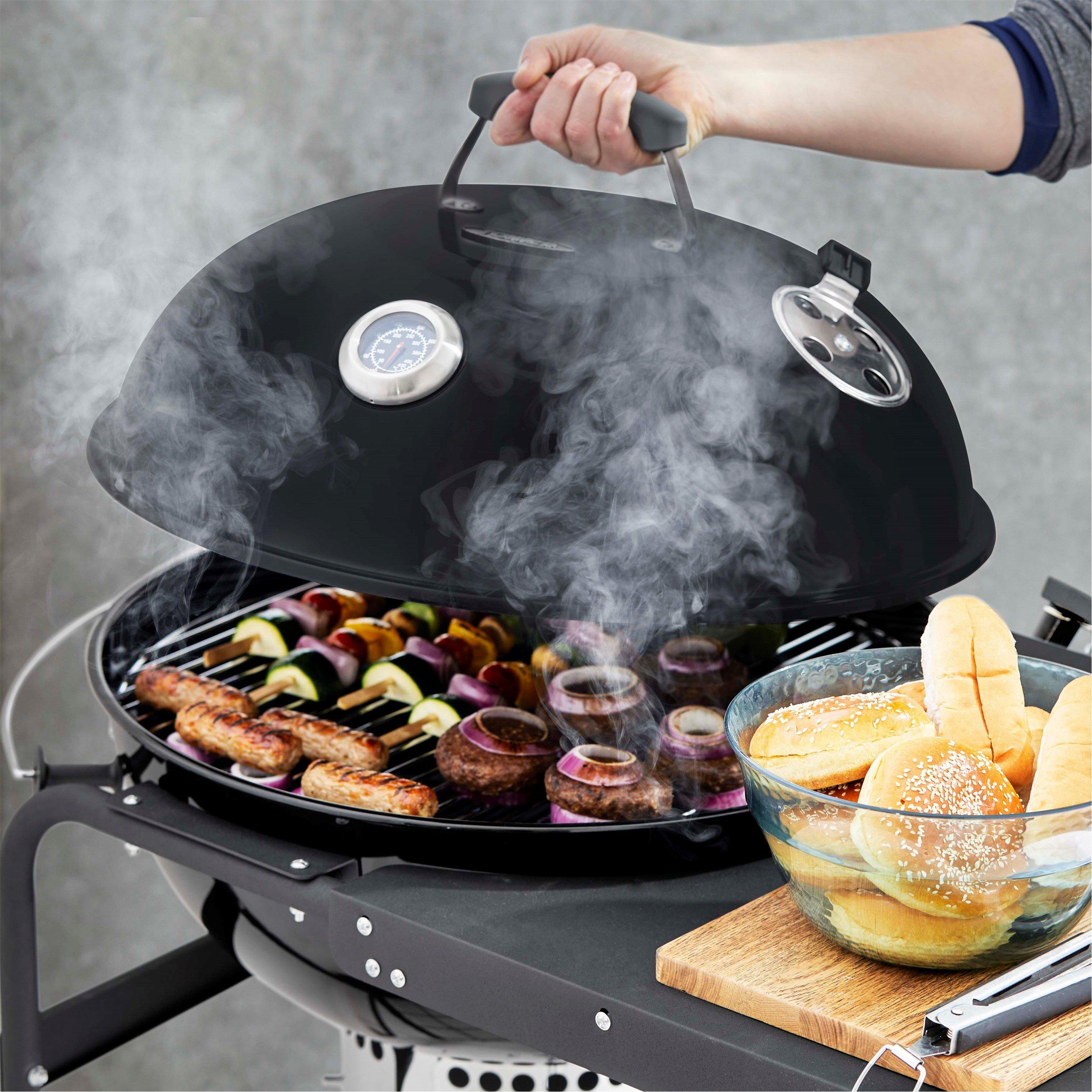 Black - Tower - Kettle Grill with Side Table - 11