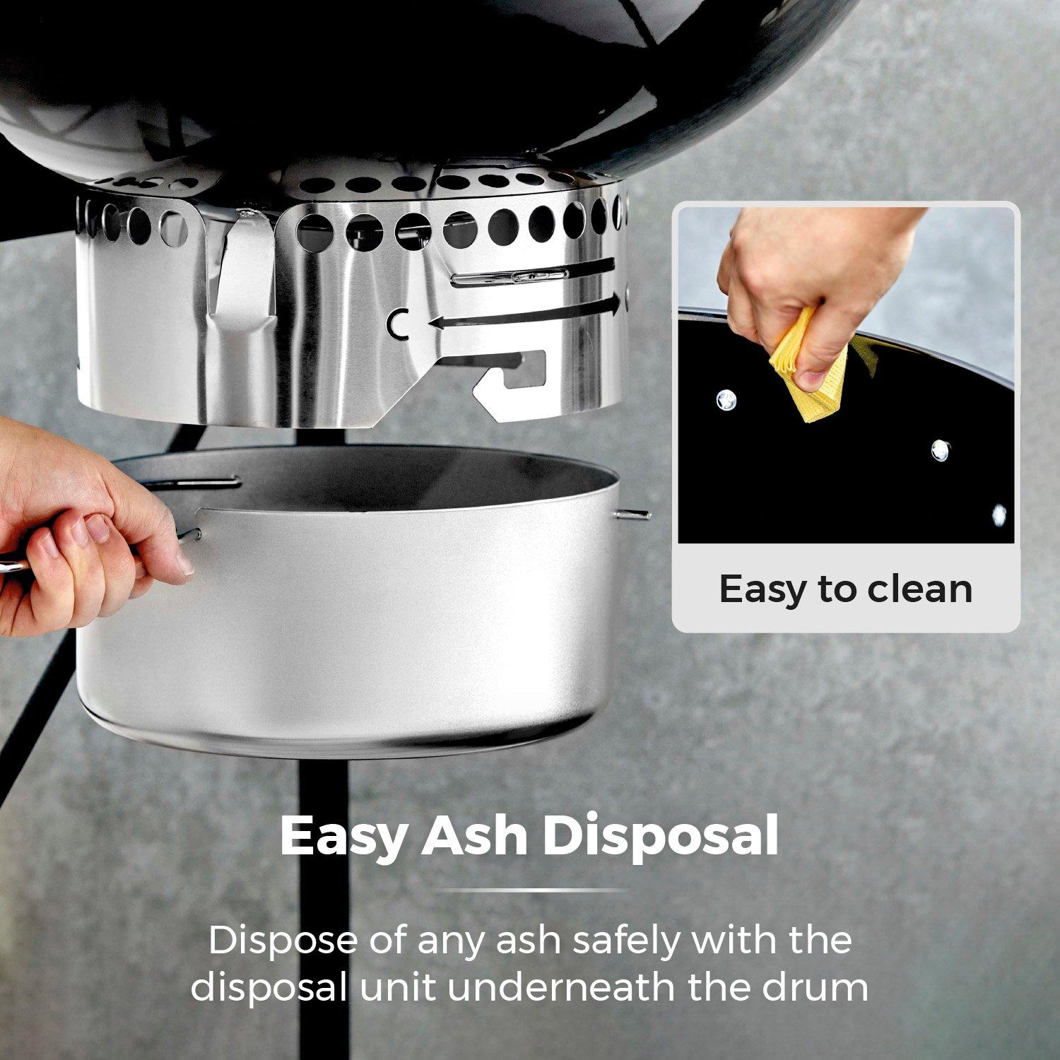 Black - Tower - Kettle Grill with Side Table - 7