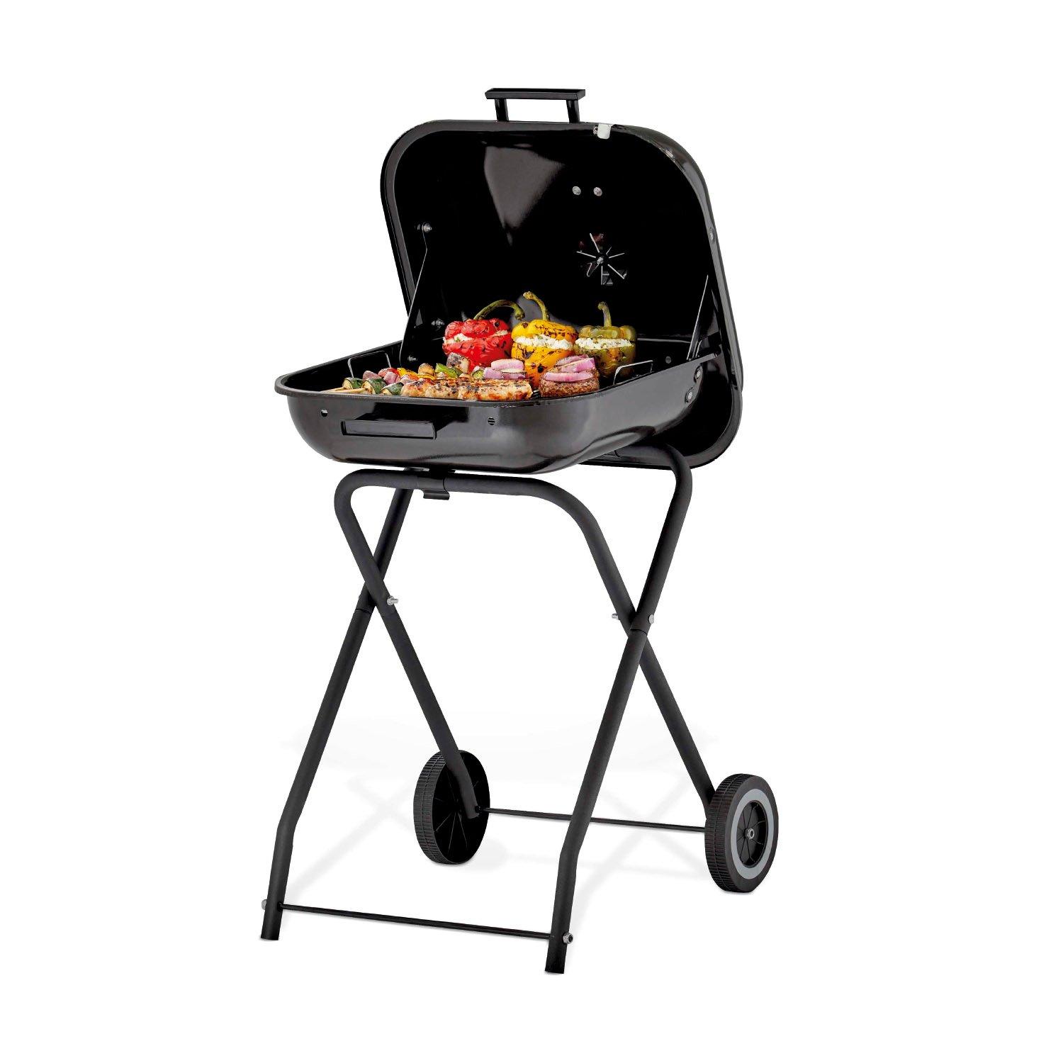 Black - Tower - XL Portable Grill With Collapsible Legs - 1