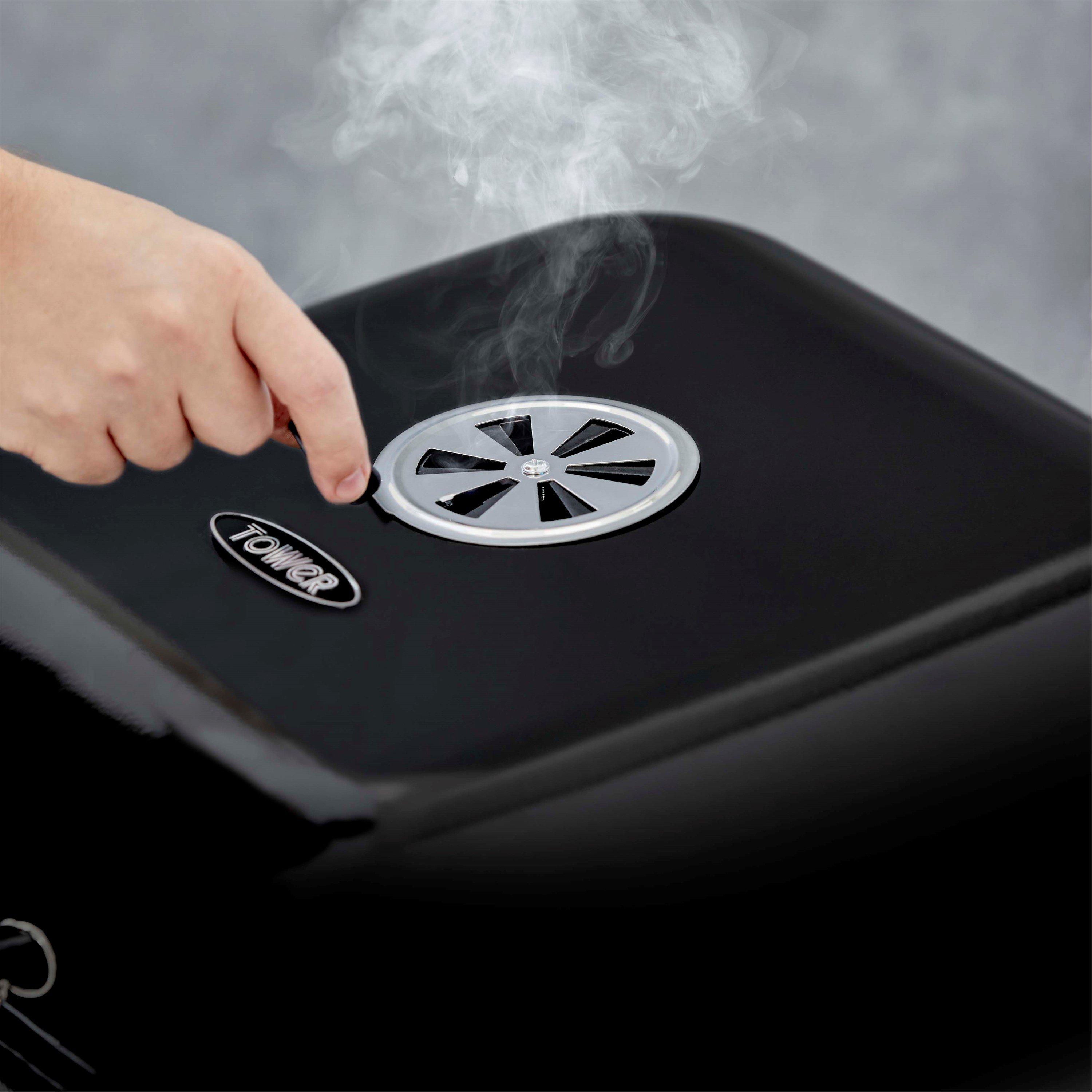 Black - Tower - XL Portable Grill With Collapsible Legs - 11