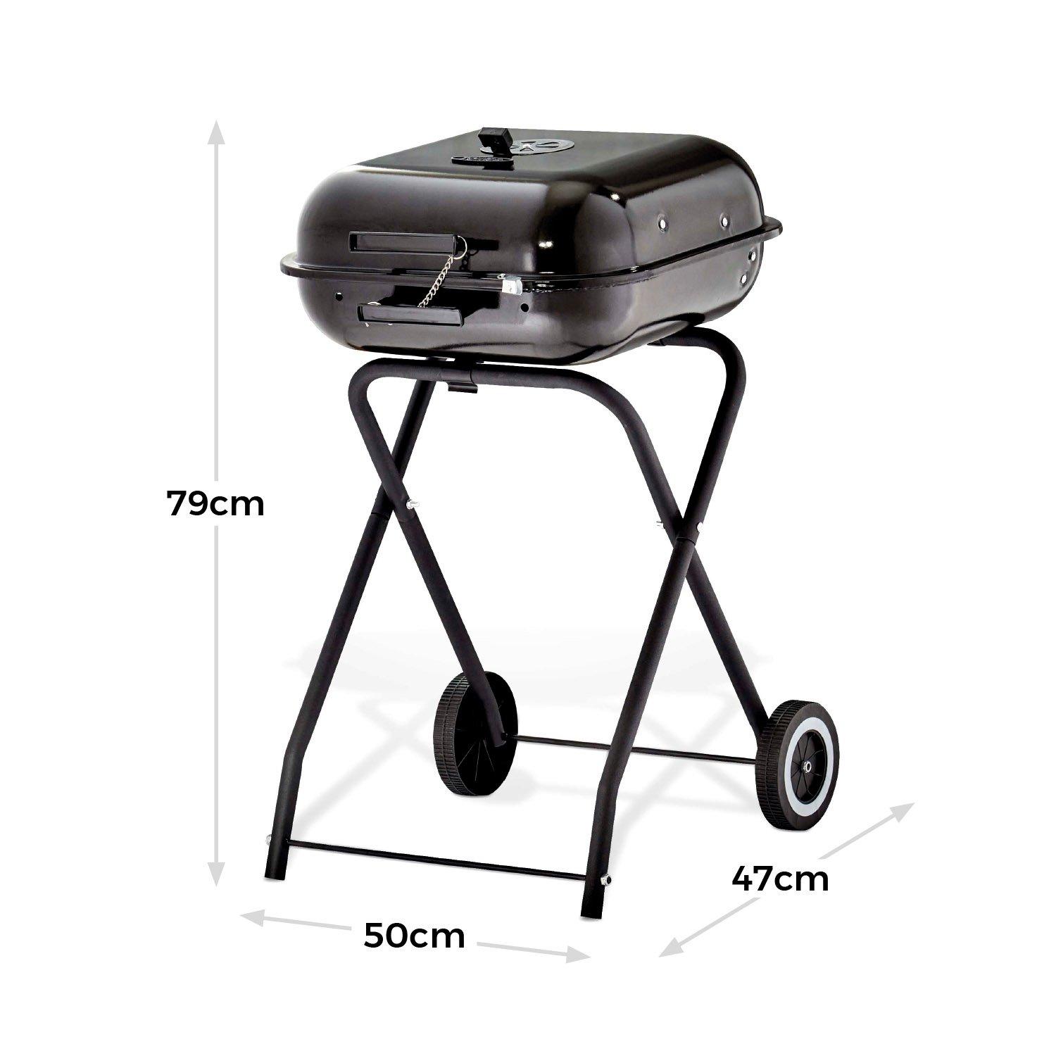 Black - Tower - XL Portable Grill With Collapsible Legs - 8