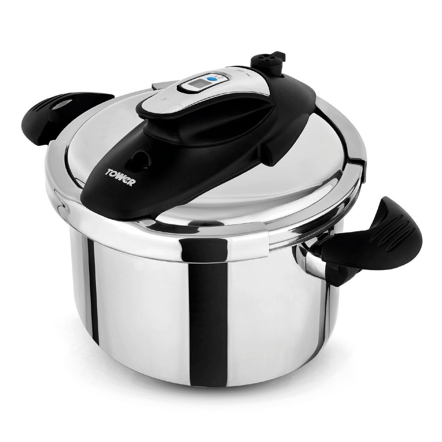 Tower Unisex Silver Pressure Cooker - T920003 One-Touch Ultima 6L In Stainless Steel In - Image 7
