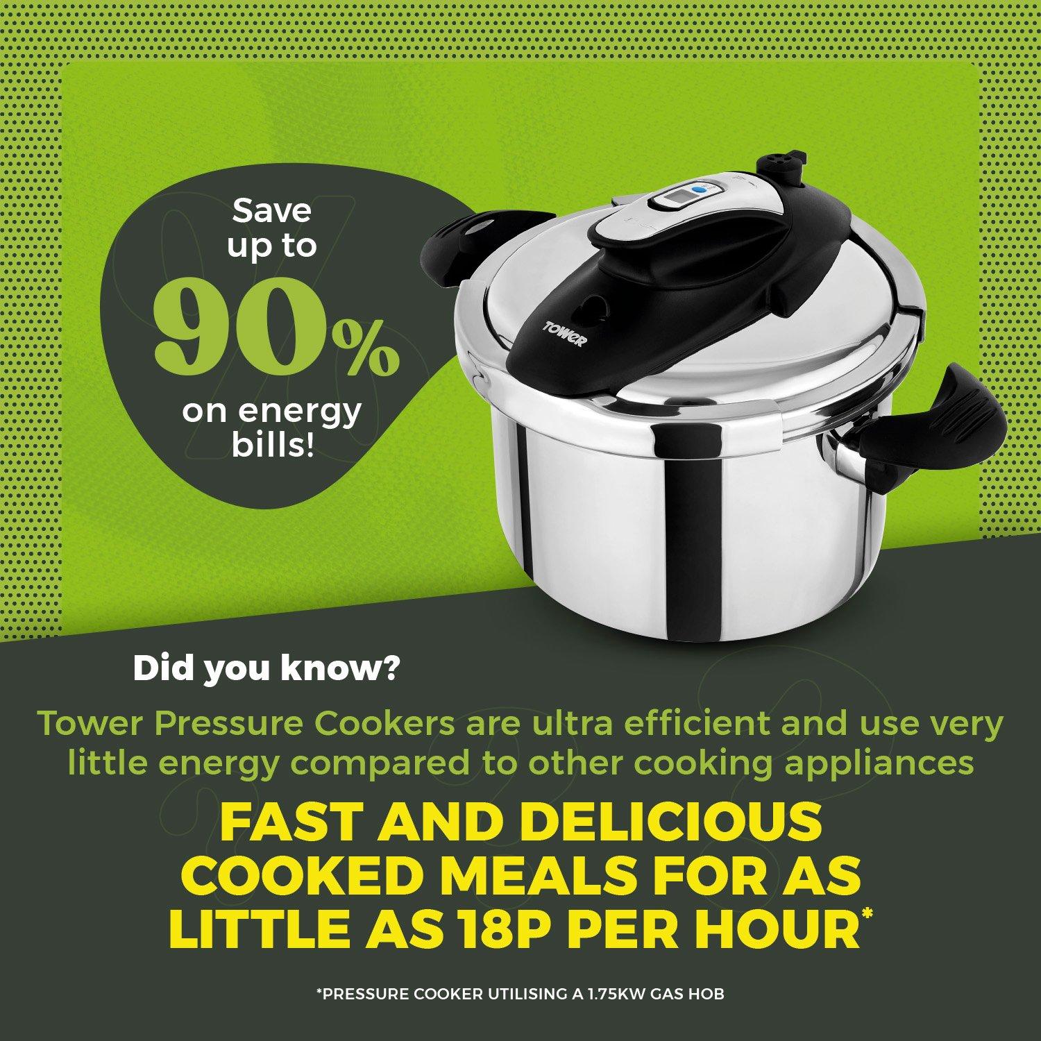 Stainless Steel - Tower - One-Touch Ultima 6L Pressure Cooker S/S - 7