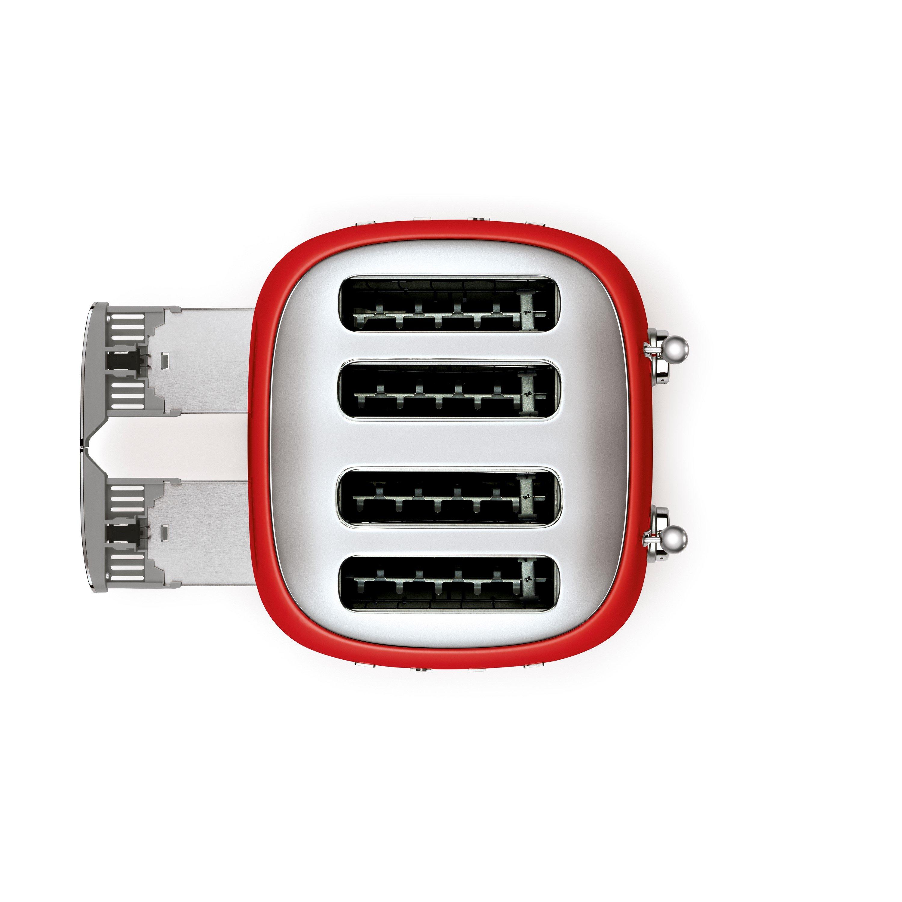 Red - Smeg - 50s Style 4 Slice Toaster - 4