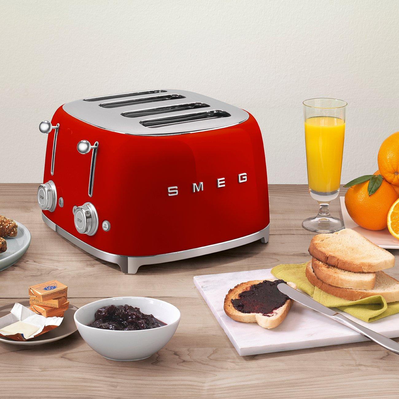 Red - Smeg - 50s Style 4 Slice Toaster - 5