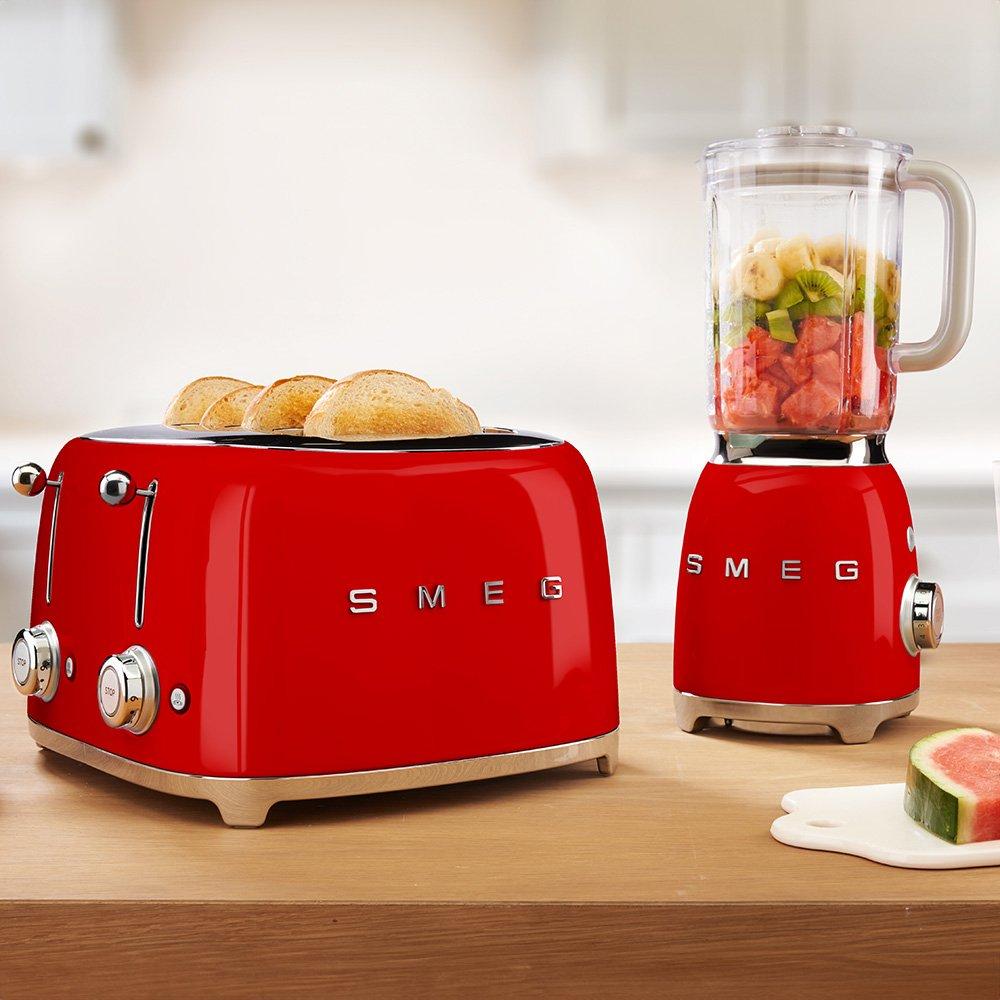 Red - Smeg - 50s Style 4 Slice Toaster - 6