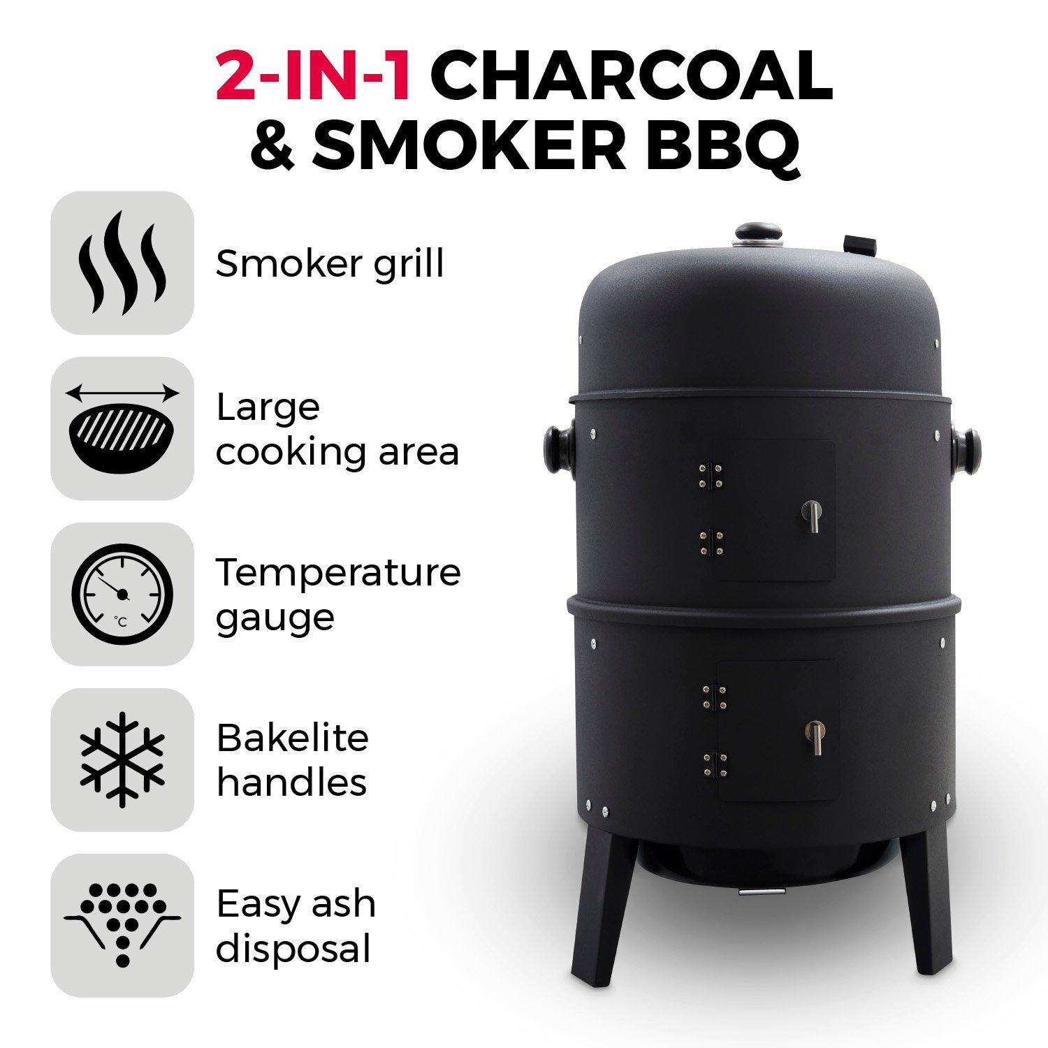 Black - Tower - Smoker Grill - 2