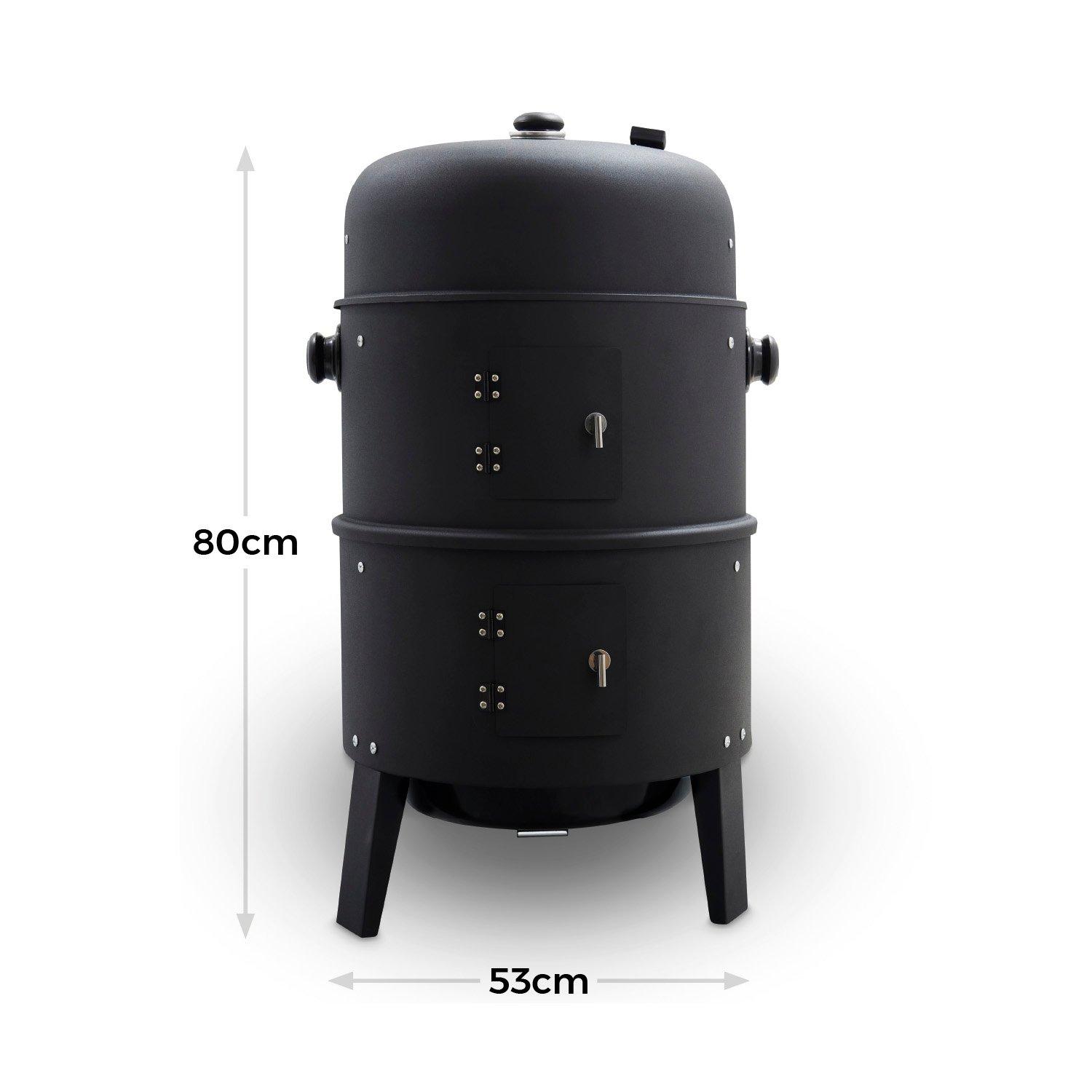 Black - Tower - Smoker Grill - 8