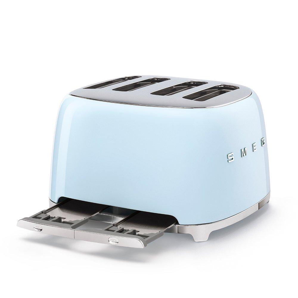 Blue - Smeg - 50s 4 by 4 Slice Toaster Blue - 3