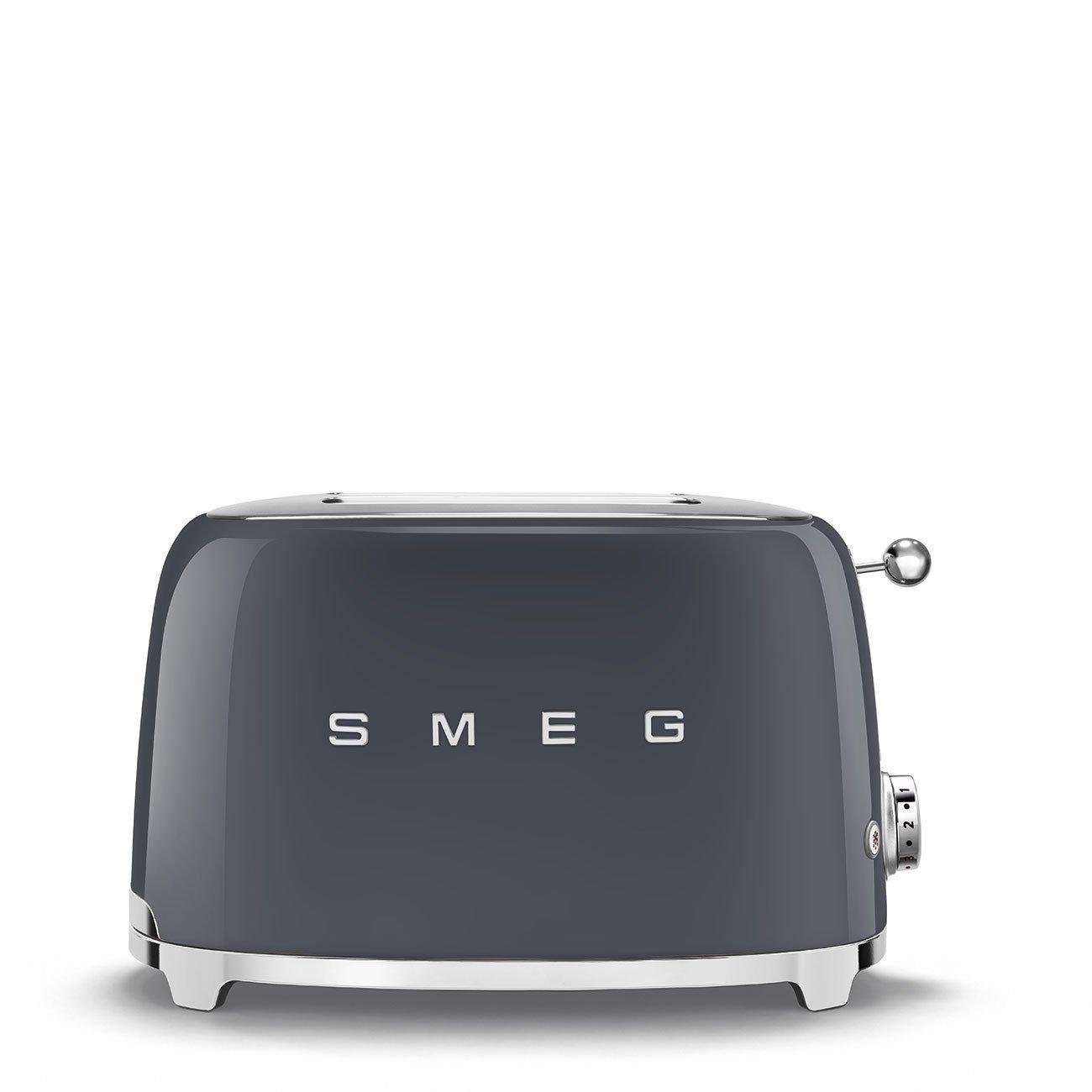 Grey - Smeg - 2 Slice Toaster Slate Grey - 1