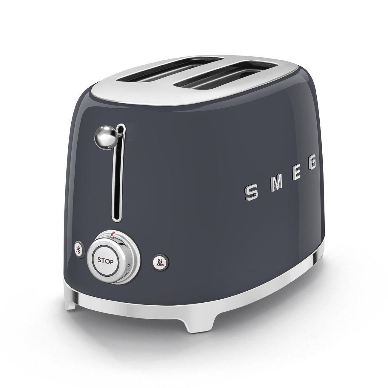 Grey - Smeg - 2 Slice Toaster Slate Grey - 2