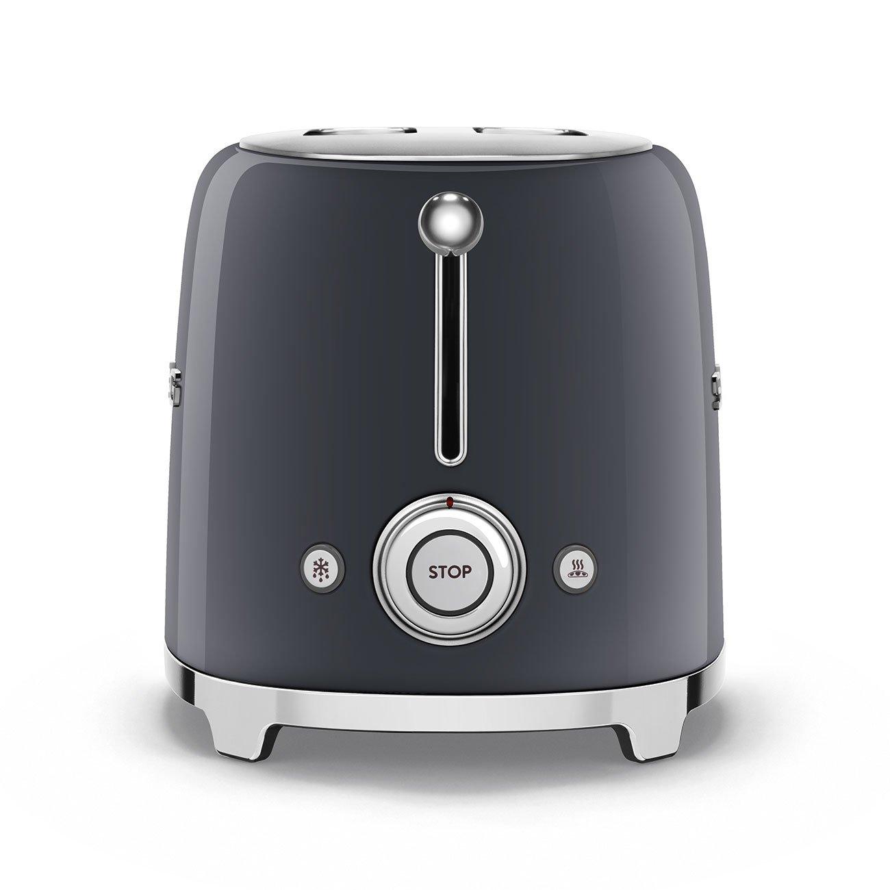 Grey - Smeg - 2 Slice Toaster Slate Grey - 3