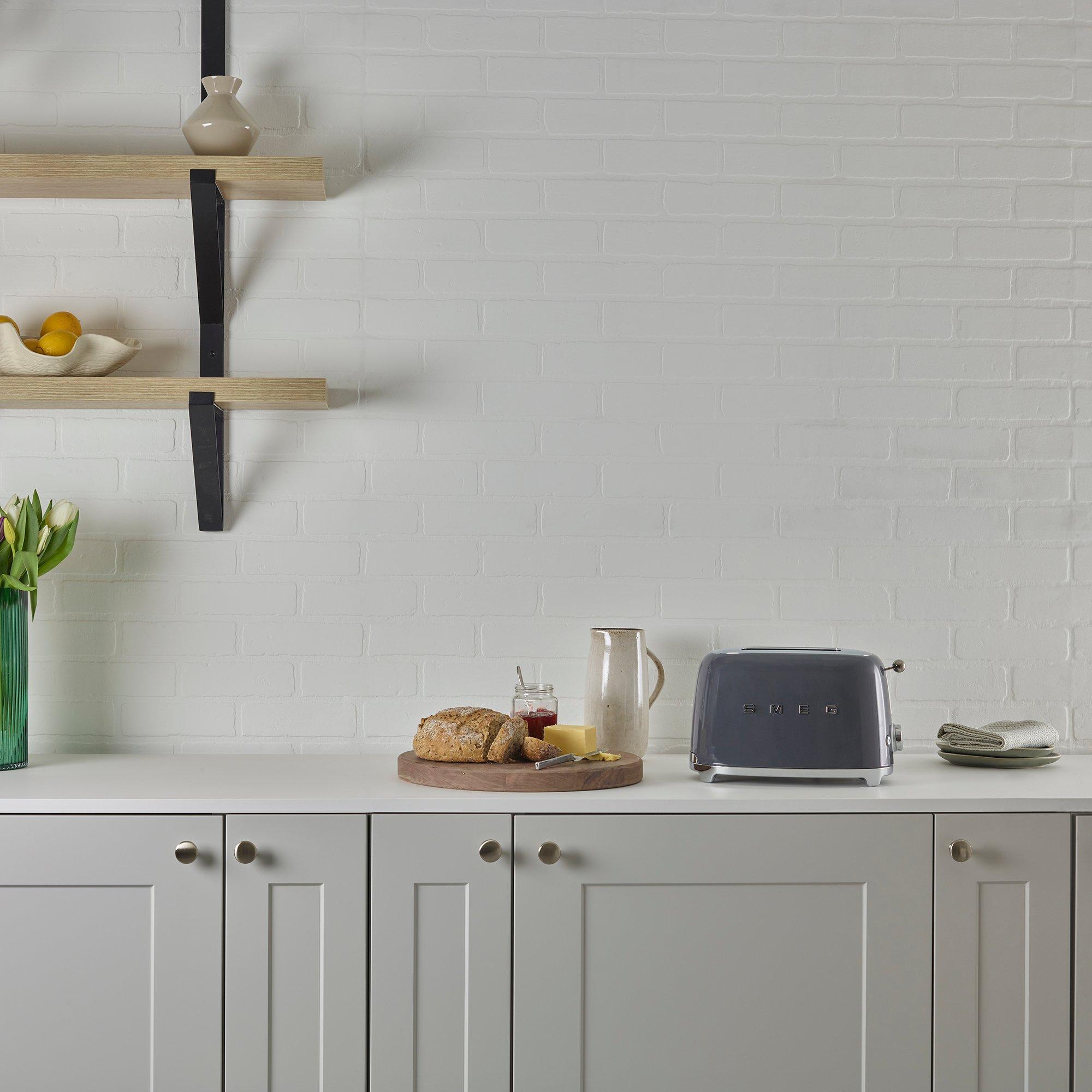 Grey - Smeg - 2 Slice Toaster Slate Grey - 5