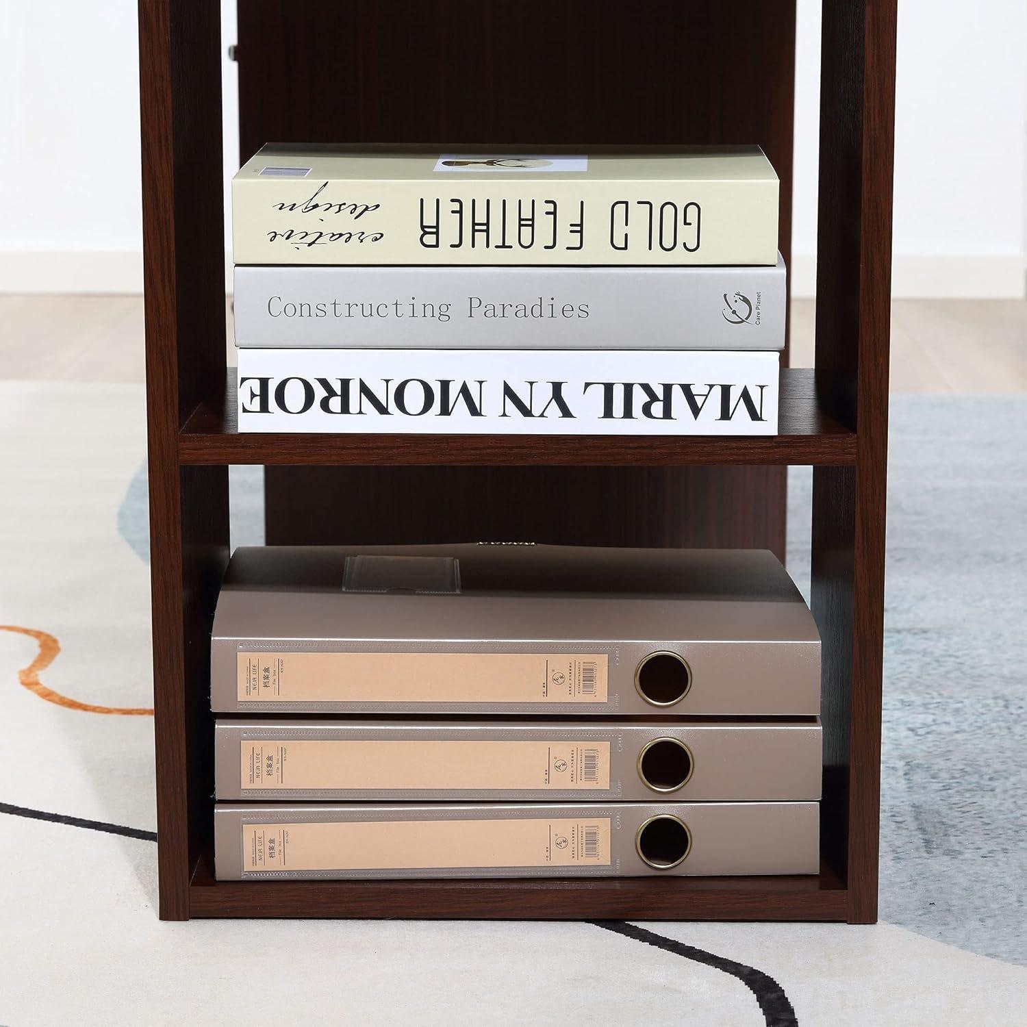 Brown - HOMCOM - Computer Desk With Storage And Shelves - 6