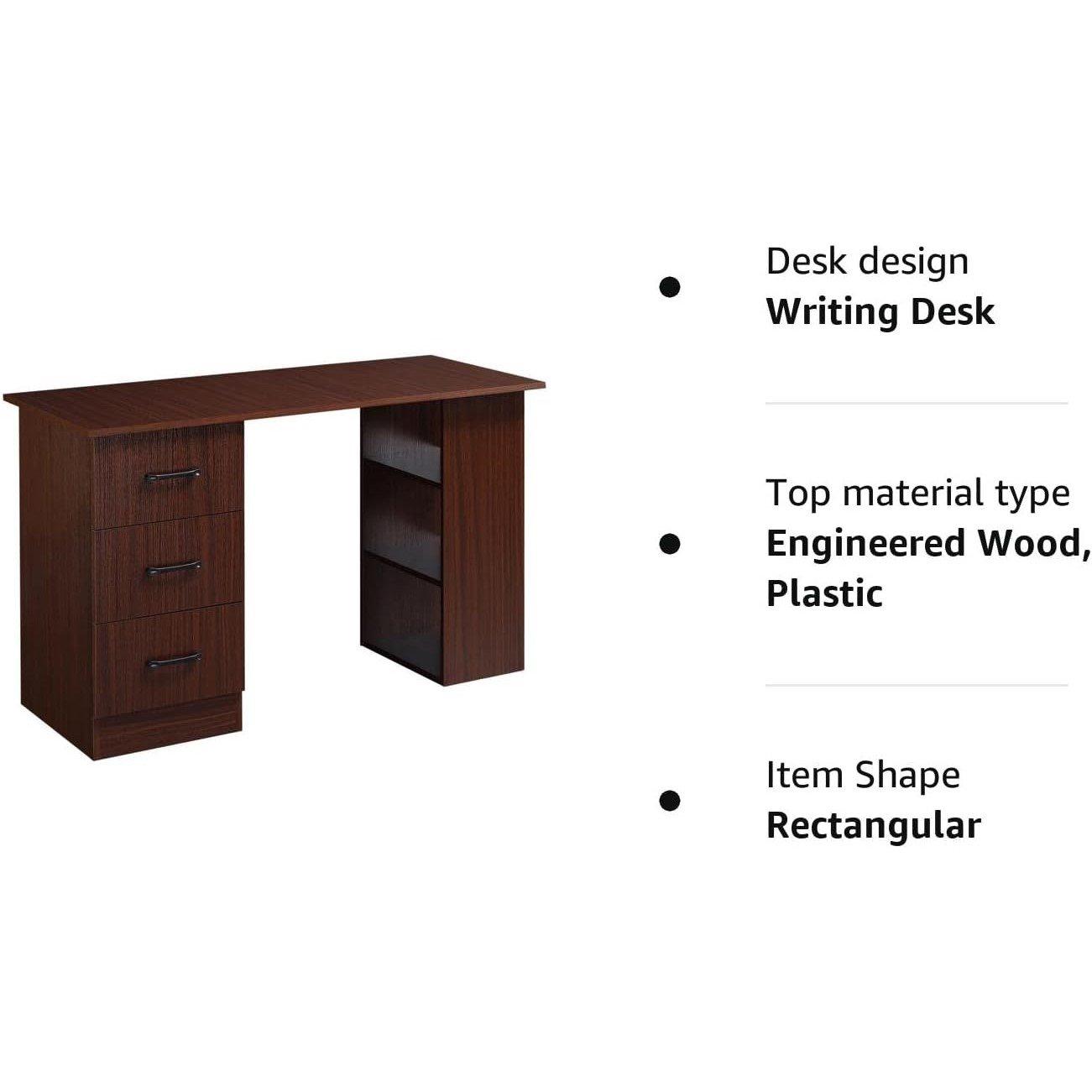 Brown - HOMCOM - Computer Desk With Storage And Shelves - 10