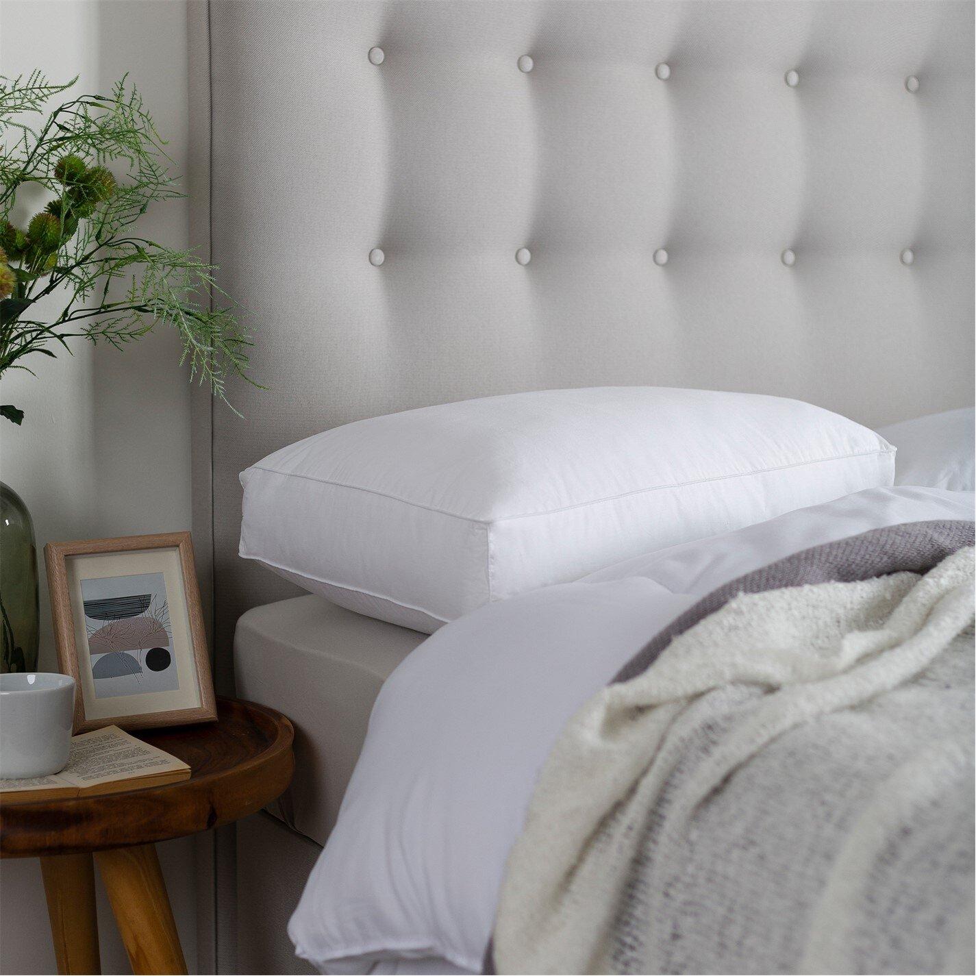 White - Slumberdown - Box Edge Firm Pillow - 3