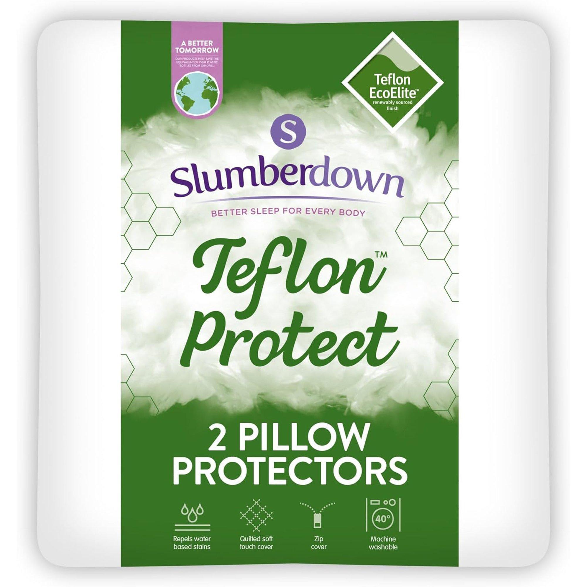White - Slumberdown - Teflon Pillow Protector