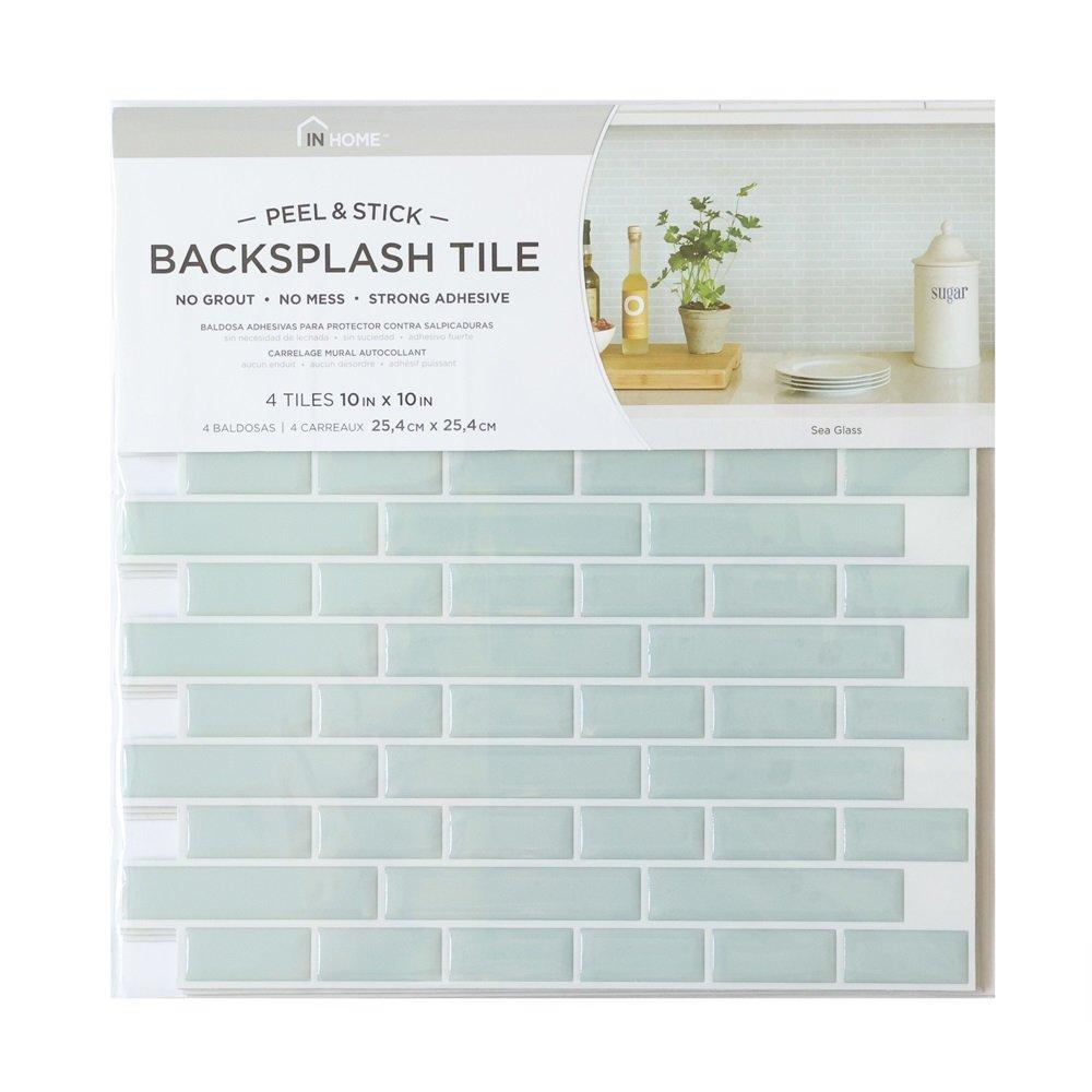 Blue - Wall Pops - Self Adhesive 3D Epoxy Tile Stickers Sea Glass - 3