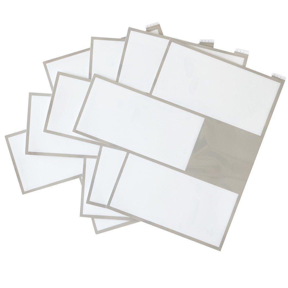 White - Wall Pops - Self Adhesive 3D Epoxy Tile Stickers Subway White - 2