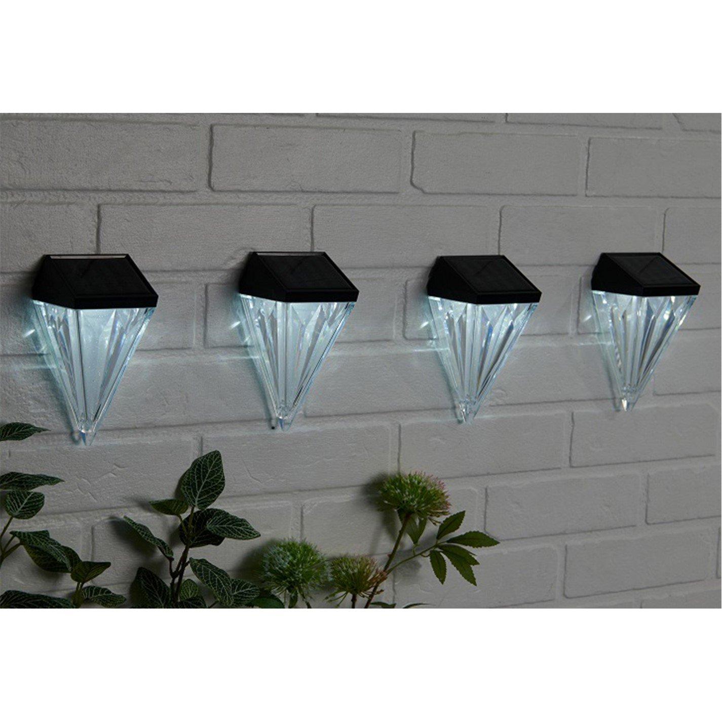 Greenhurst Pack of 4 solar Diamond lights