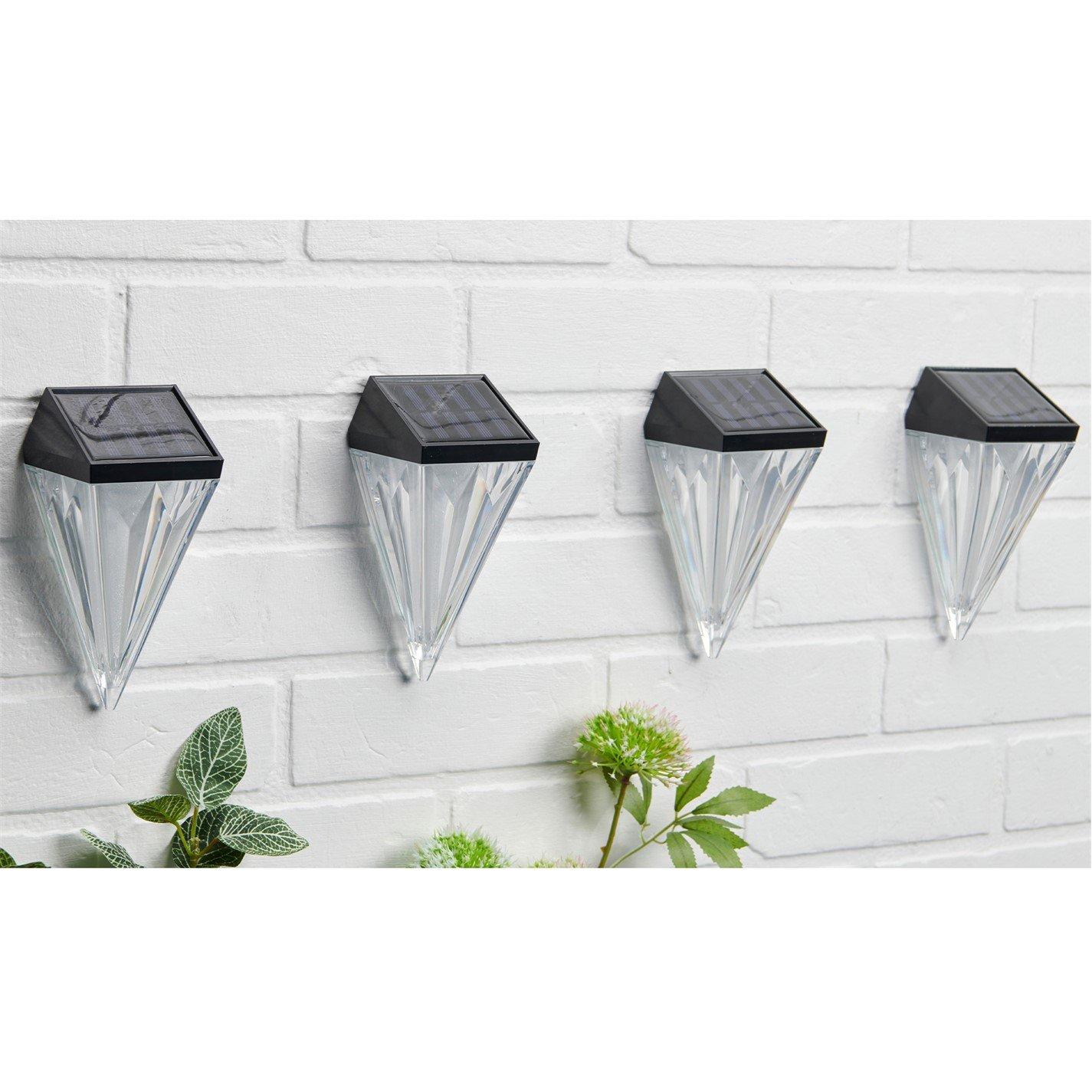 Multi - Greenhurst - Pack of 4 solar Diamond lights - 2