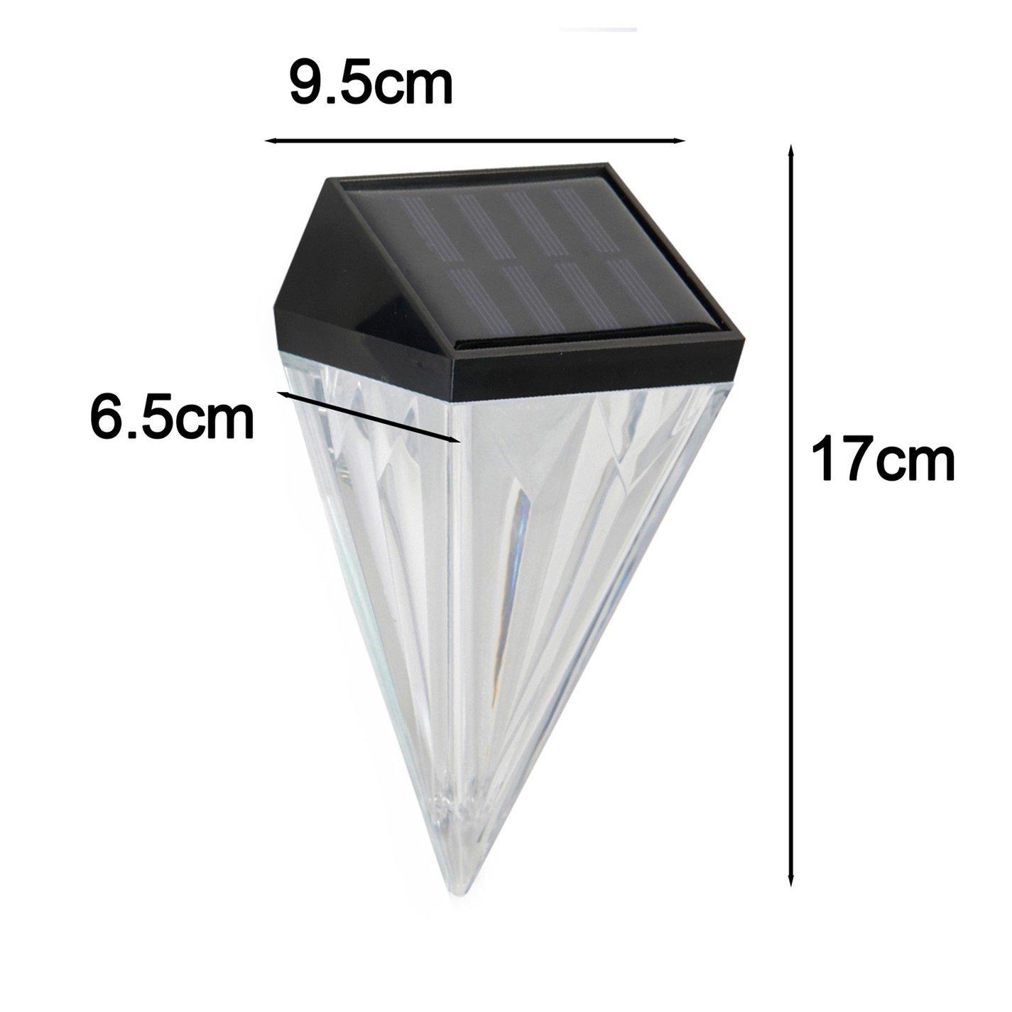 Multi - Greenhurst - Pack of 4 solar Diamond lights - 3