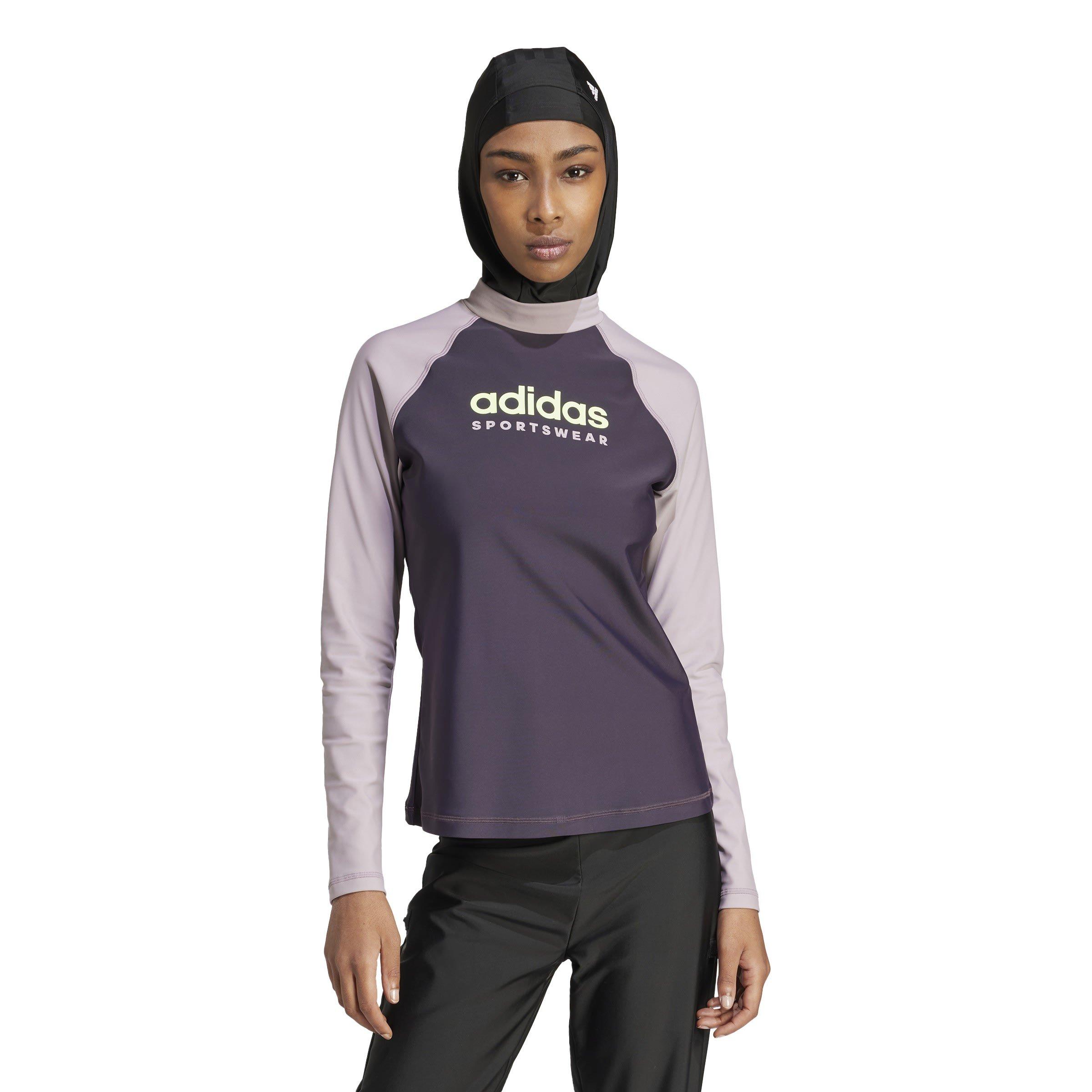 Auro Black/Fig - adidas - Womens Long Sleeve Rash Guard - 2