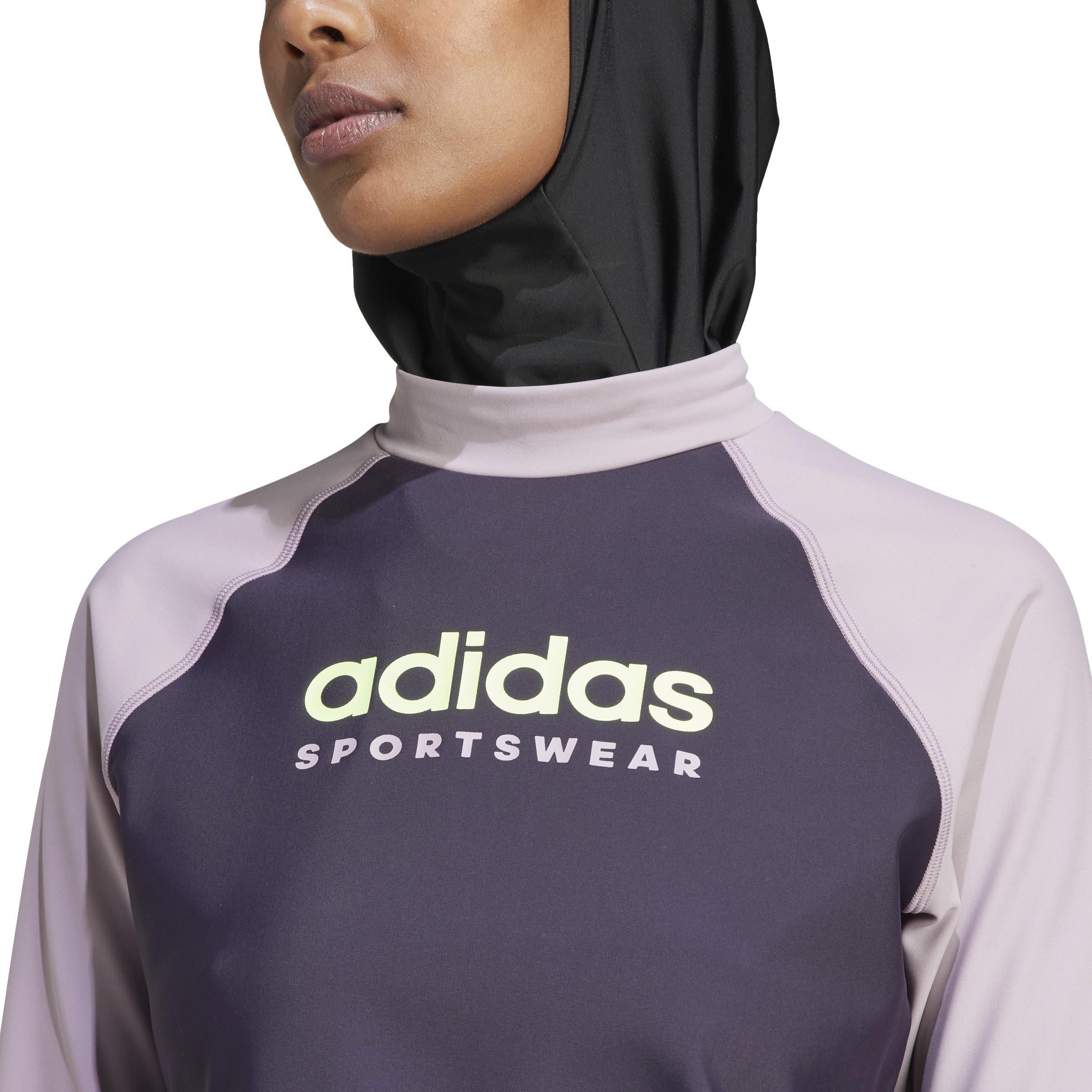 Auro Black/Fig - adidas - Womens Long Sleeve Rash Guard - 5
