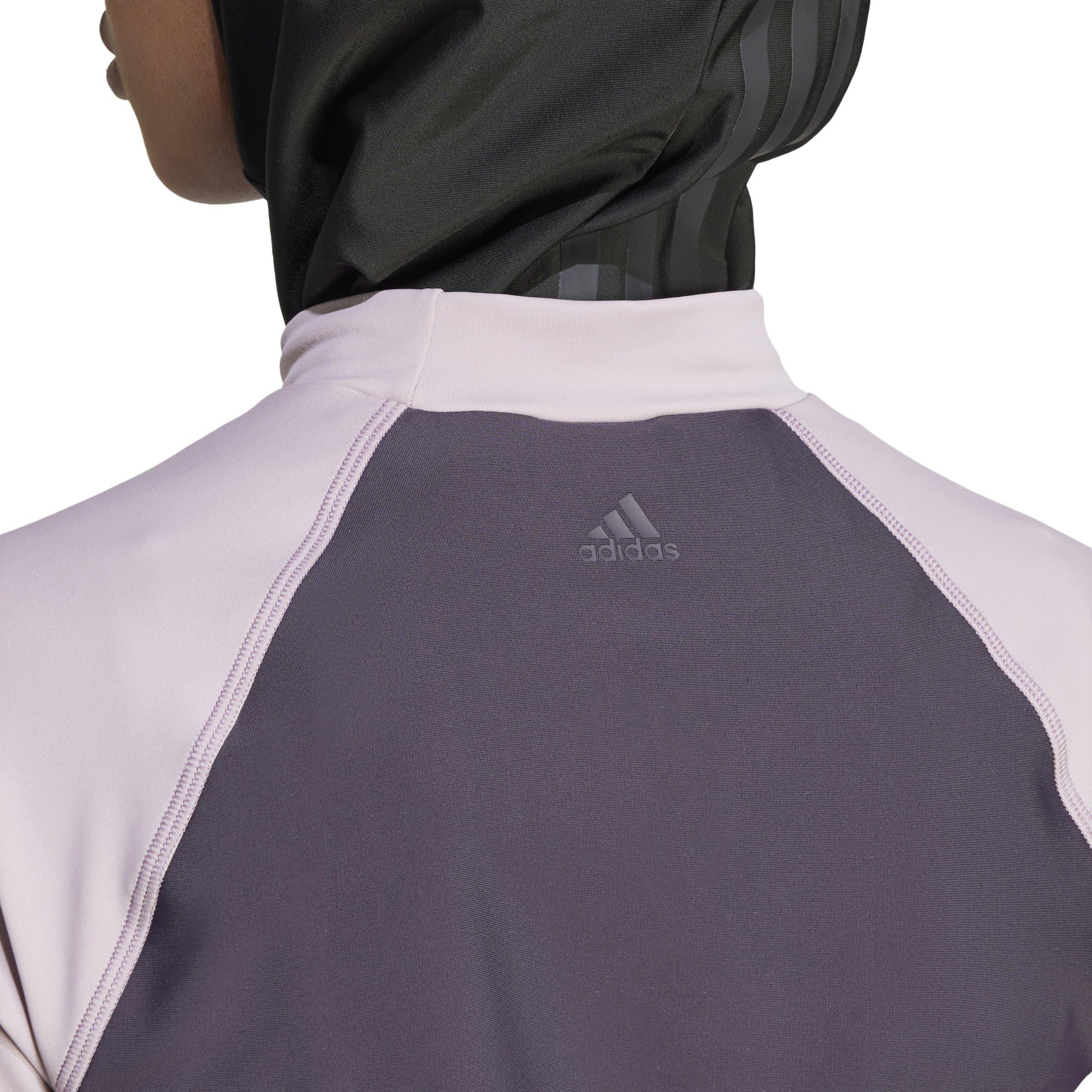 Auro Black/Fig - adidas - Womens Long Sleeve Rash Guard - 6