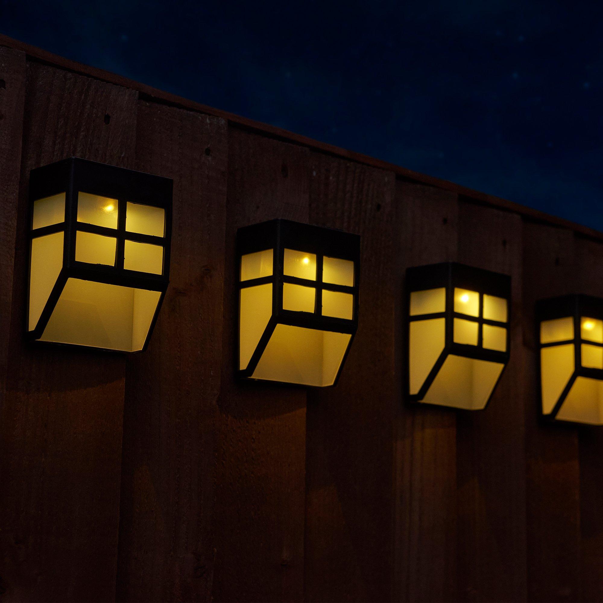 Greenhurst Pack of 4 Solar fence lights