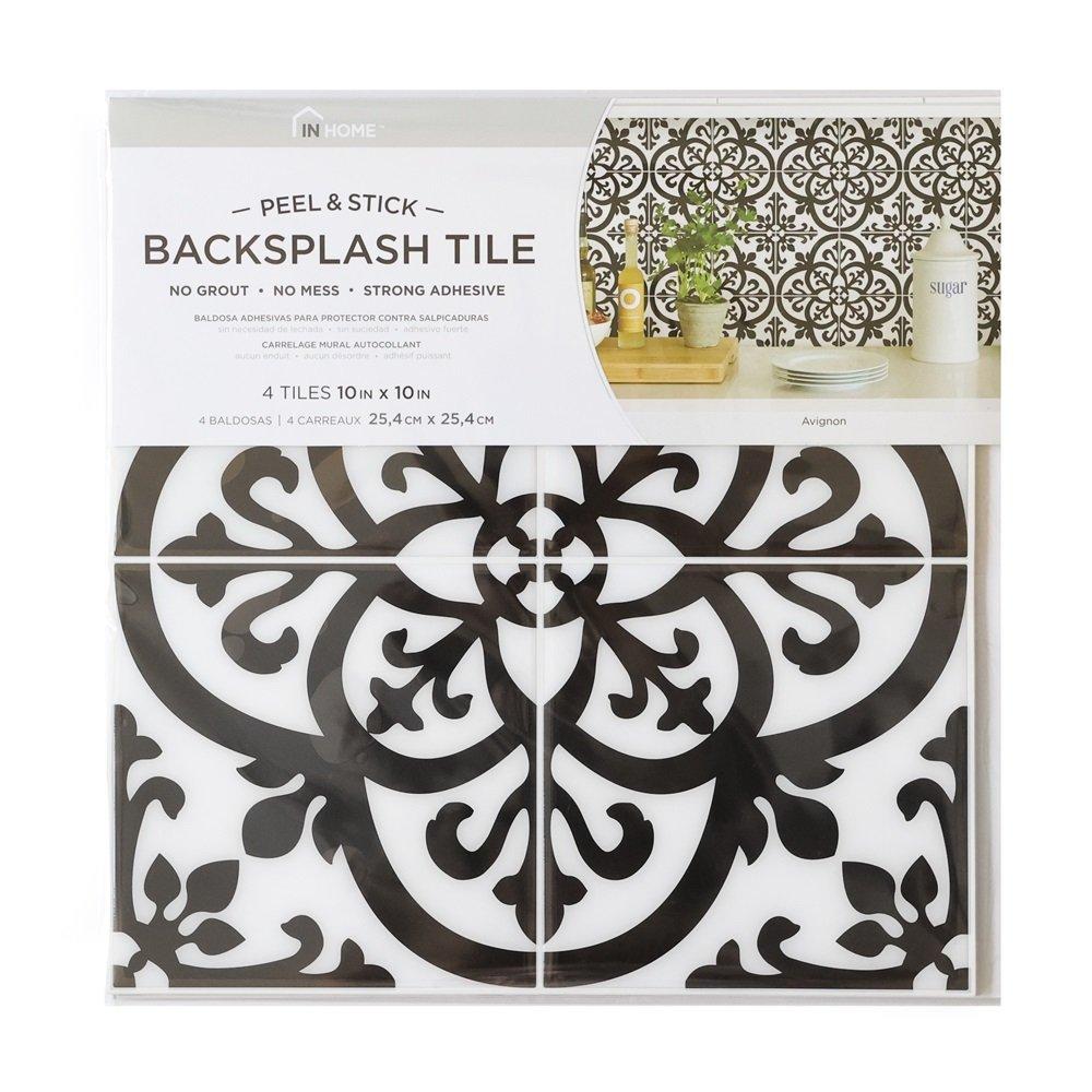 Black & White - Wall Pops - Self Adhesive 3D Epoxy Tile Stickers Avignon - 3