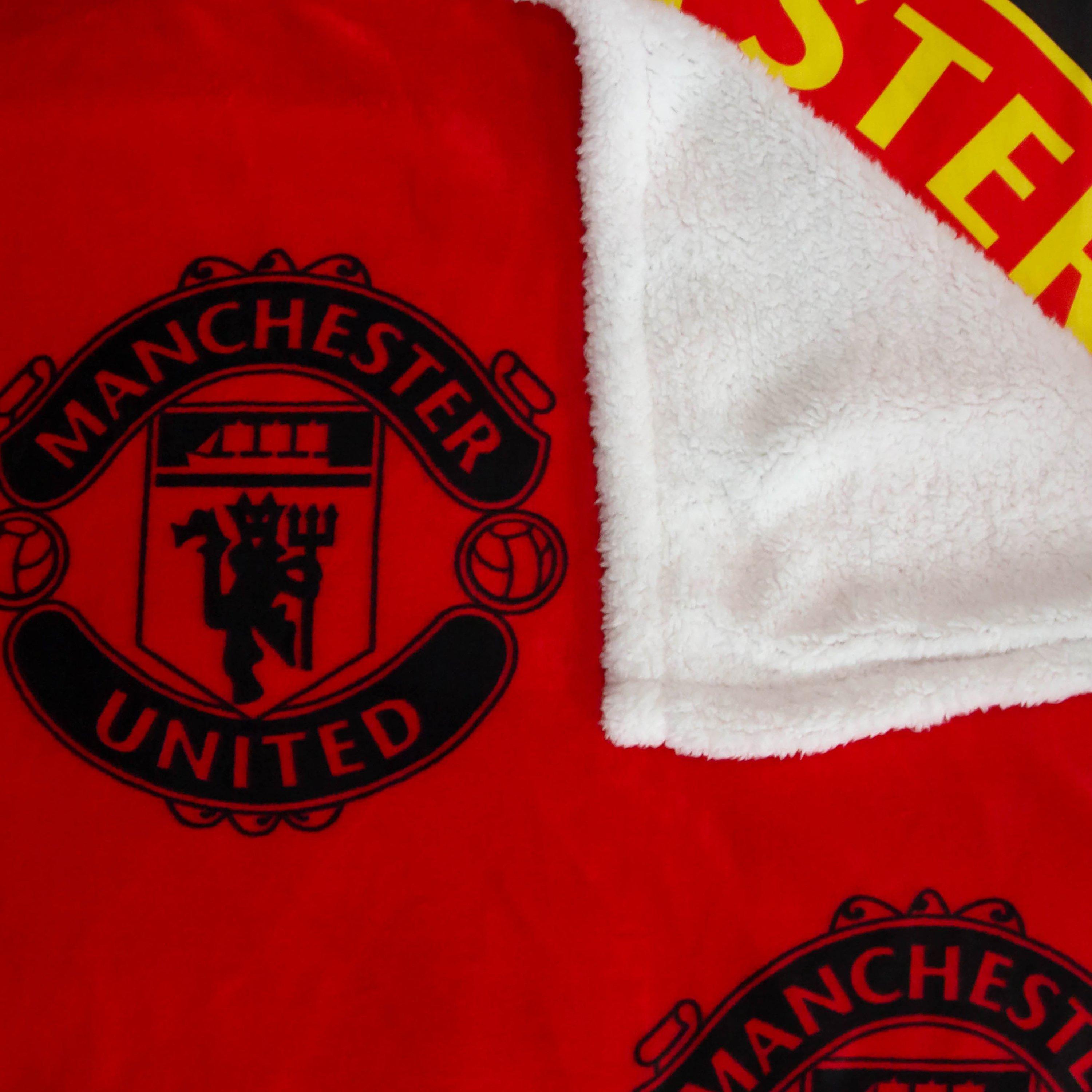 Multi - Manchester United FC - Man United FC Sherpa Fleece Blanket - 2
