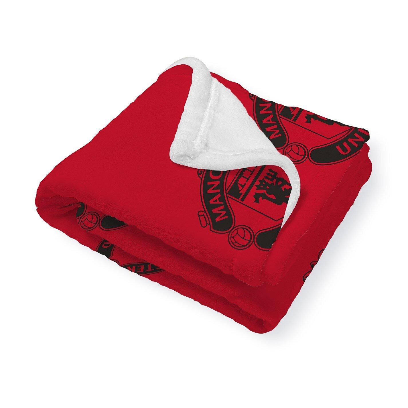 Multi - Manchester United FC - Man United FC Sherpa Fleece Blanket - 4