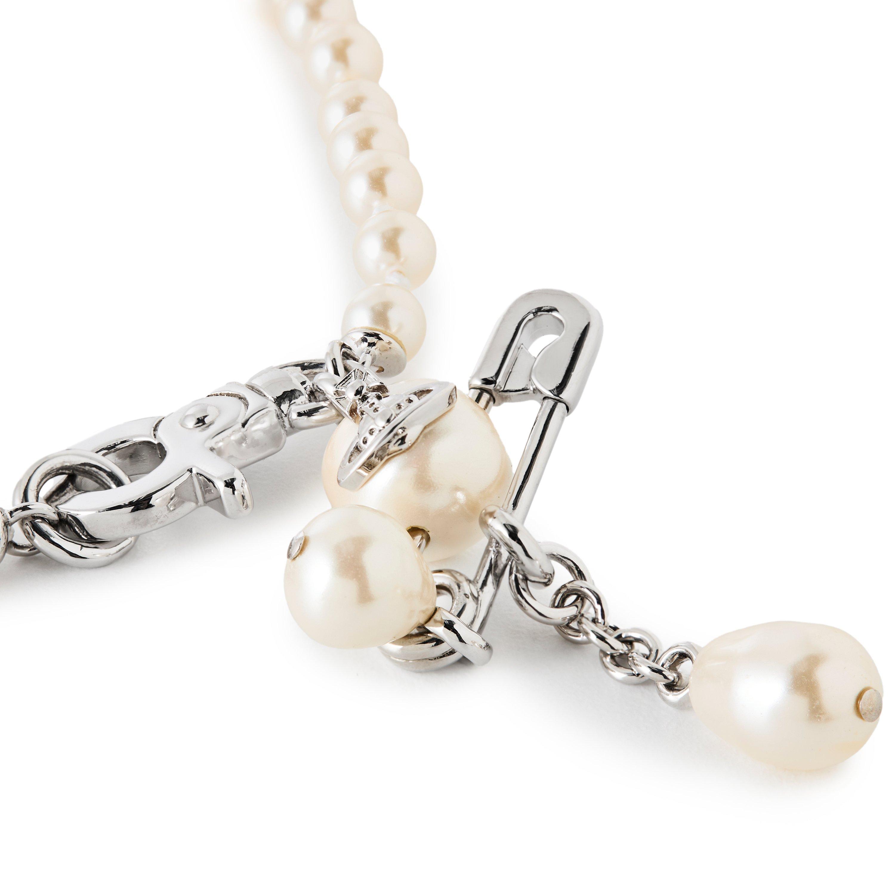 Plat/Crm - Vivienne Westwood - Claude Pearl Necklace - 2