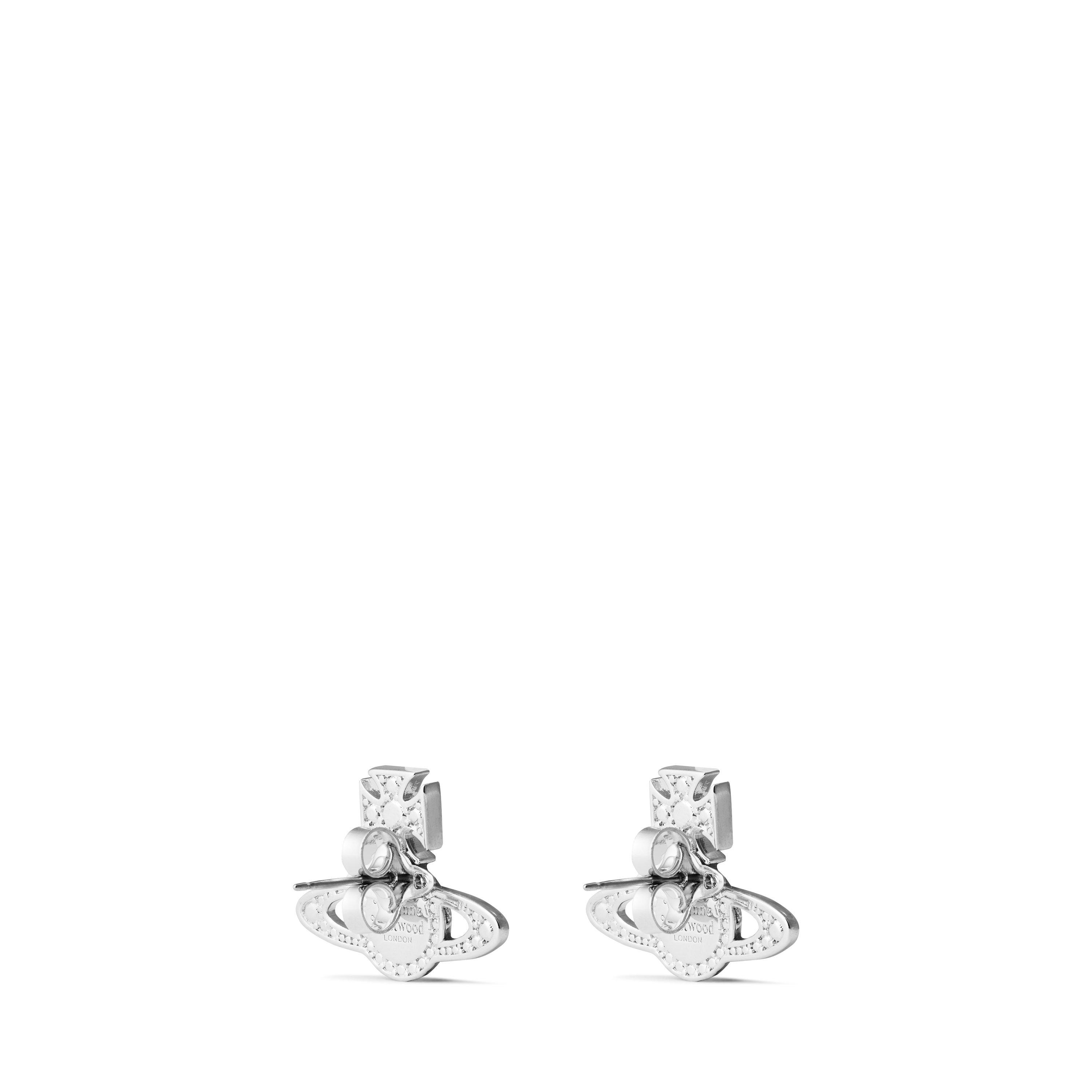 Plat/Wht - Vivienne Westwood - Assita Stud Earrings - 2