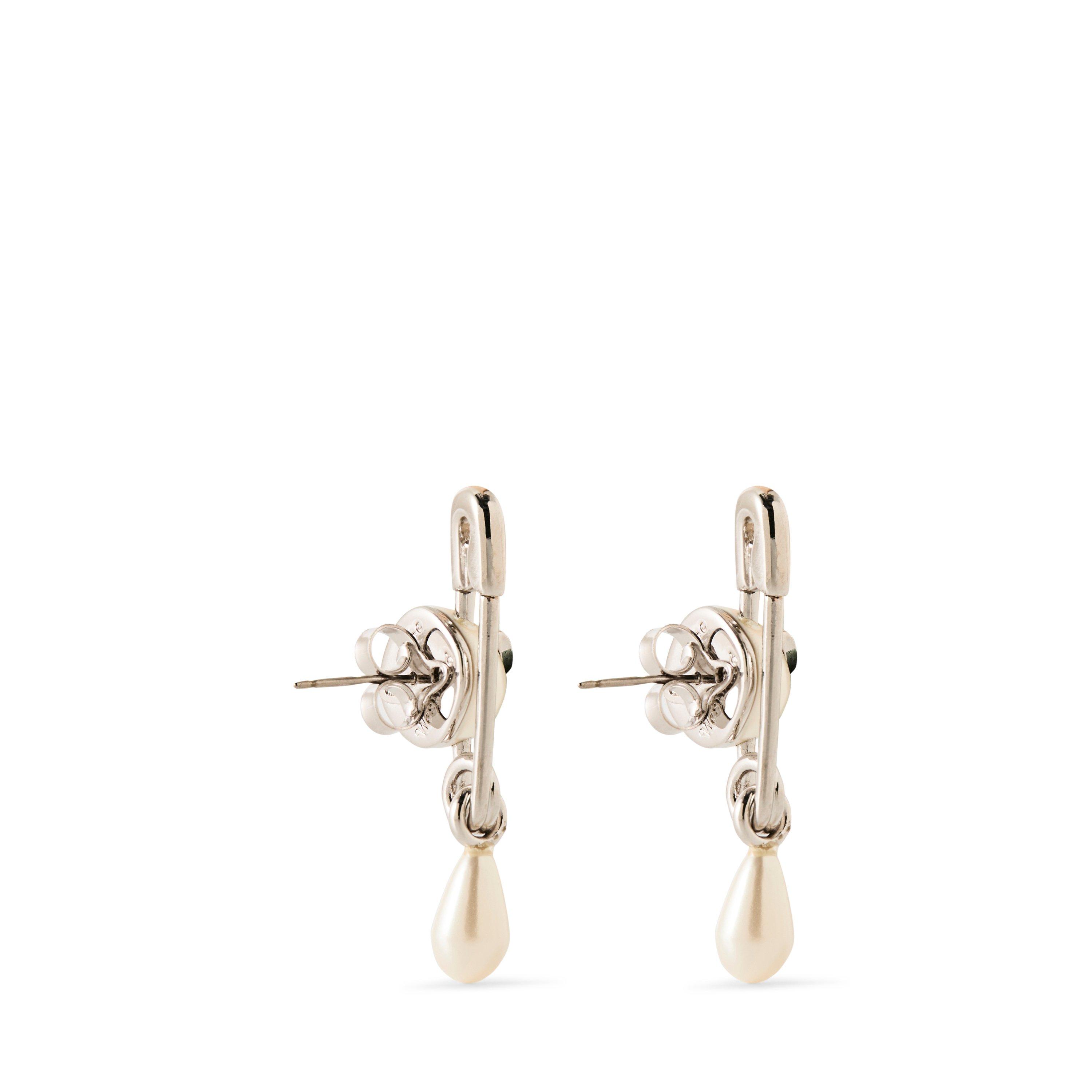 Plat/Crm - Vivienne Westwood - Claude Small Stud Earrings - 2