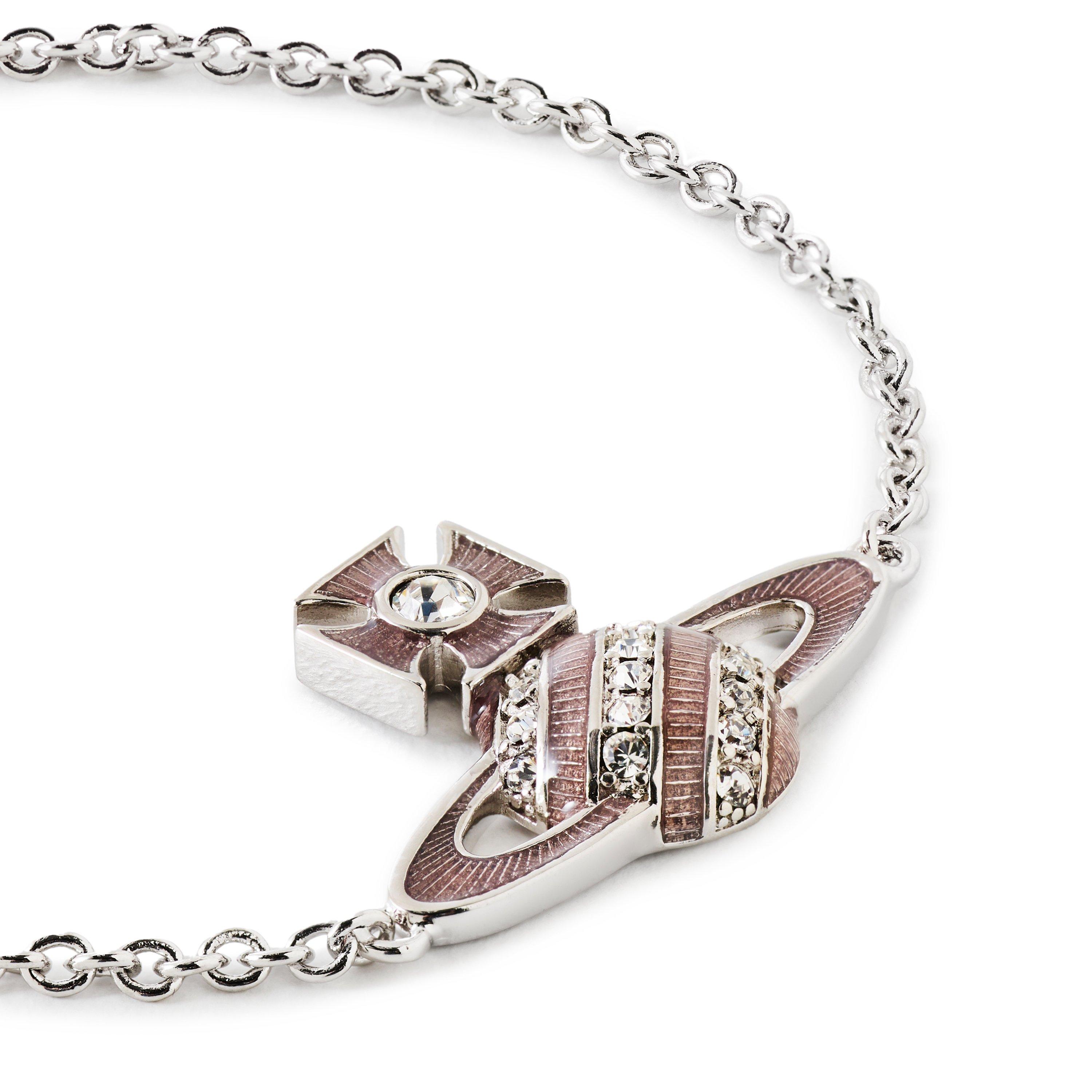 Plat/White - Vivienne Westwood - Assita Relief Orb Bracelet - 2