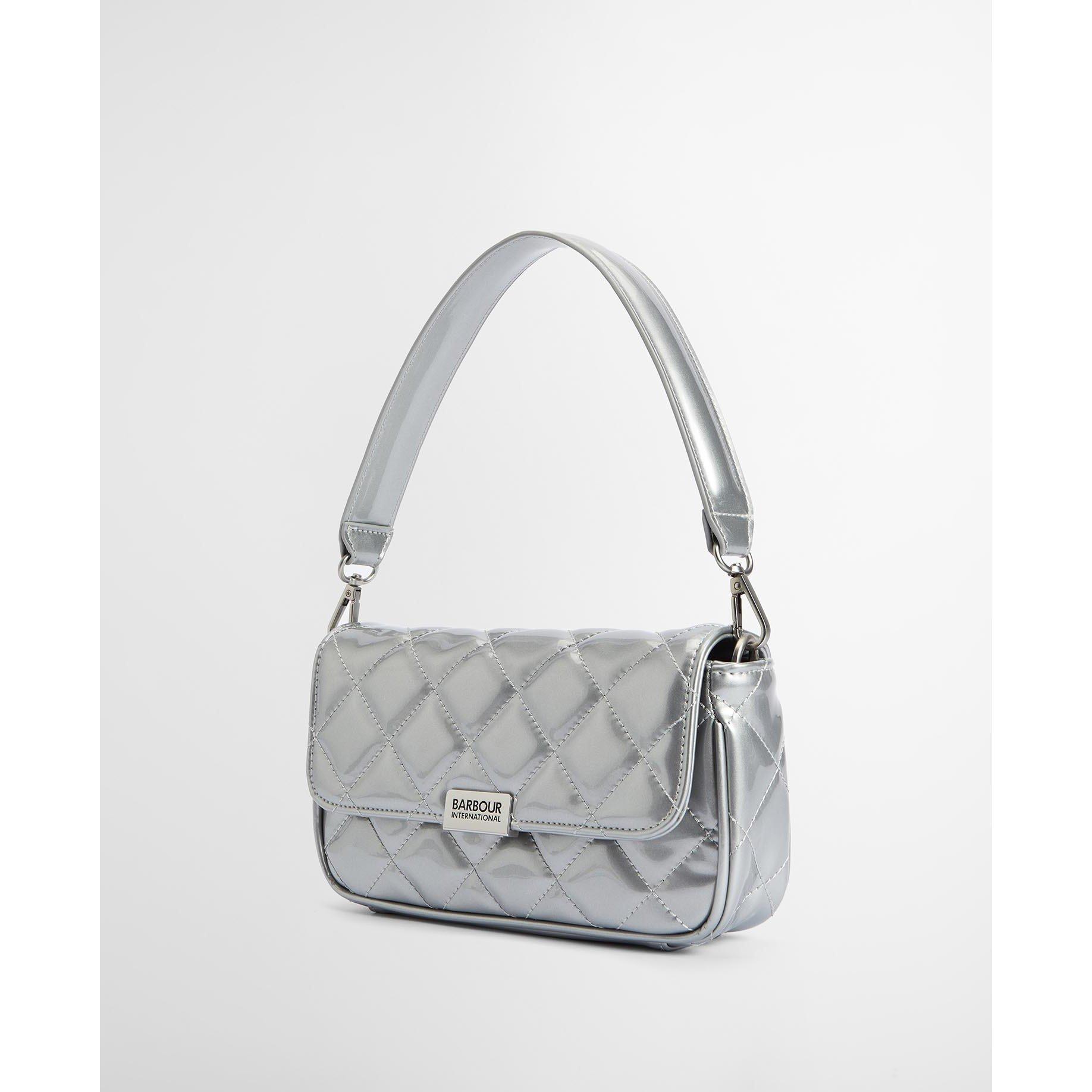 H Shine Silver - Barbour International - Quilted Medium Cross Body Bag - 5