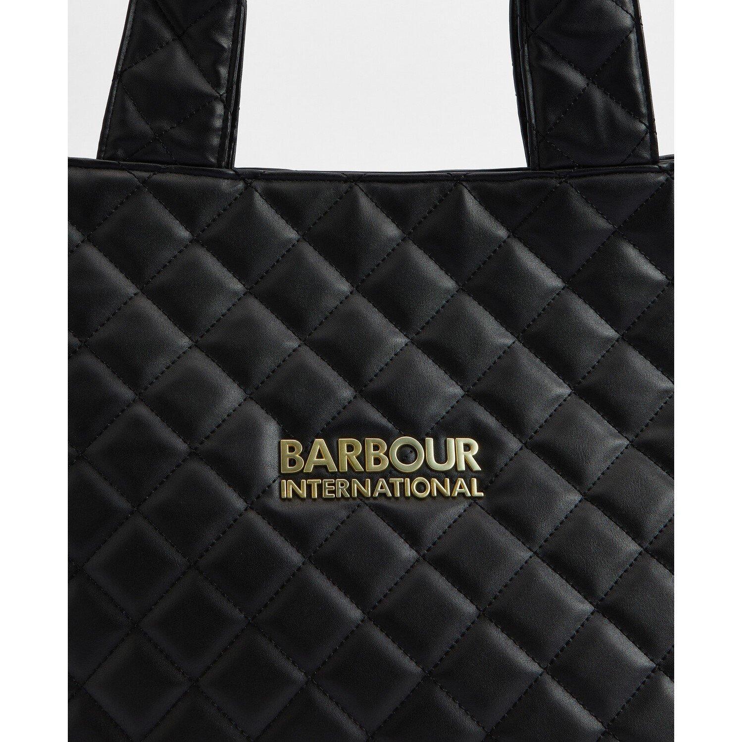 Black - Barbour International - Battersea Quilted Mini Tote Bag - 6