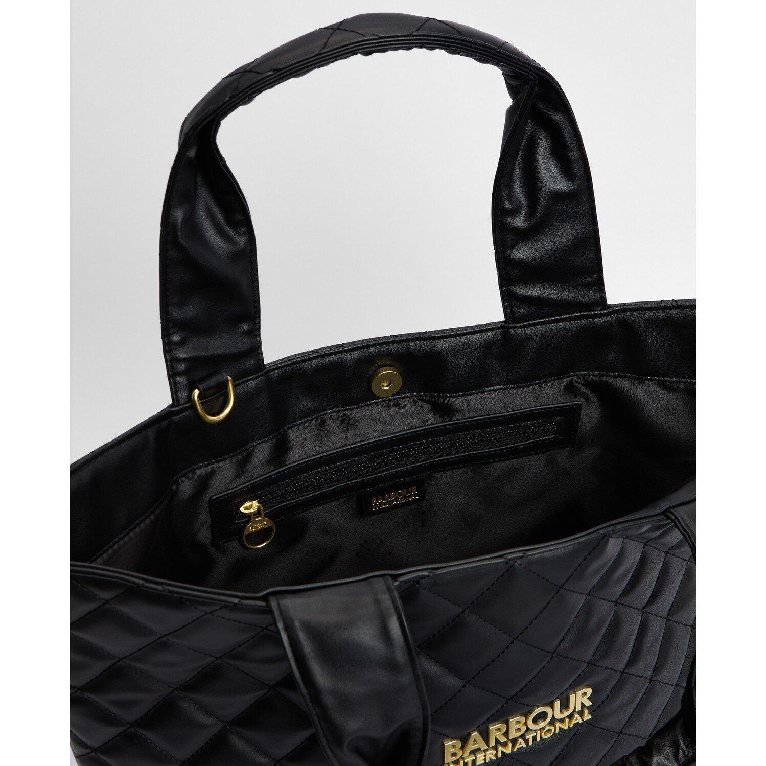 Black - Barbour International - Battersea Quilted Mini Tote Bag - 9