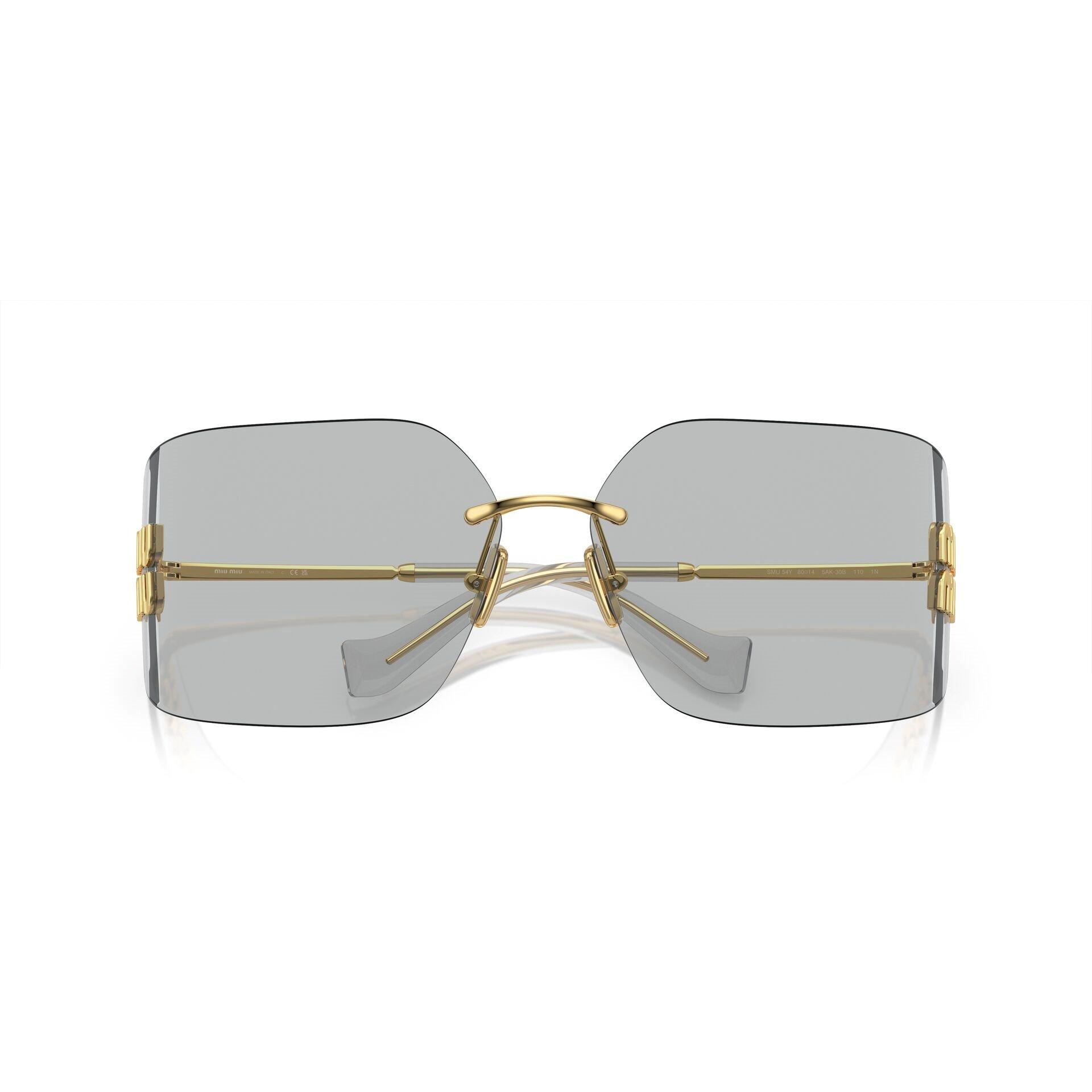 Gold - Miu Miu - D-Frame Sunglasses - 4