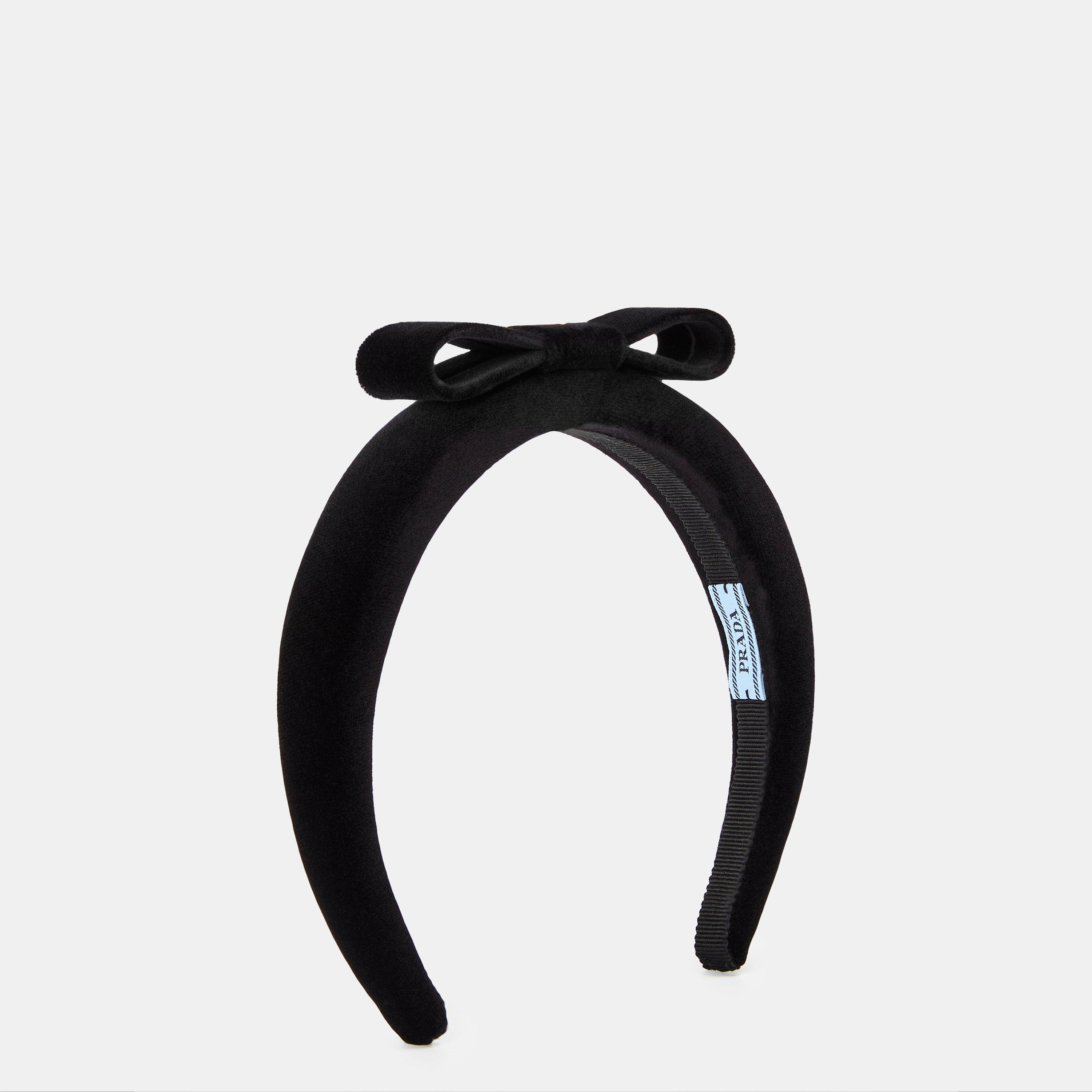 Nero - Prada - Velvet Bow Headband - 1
