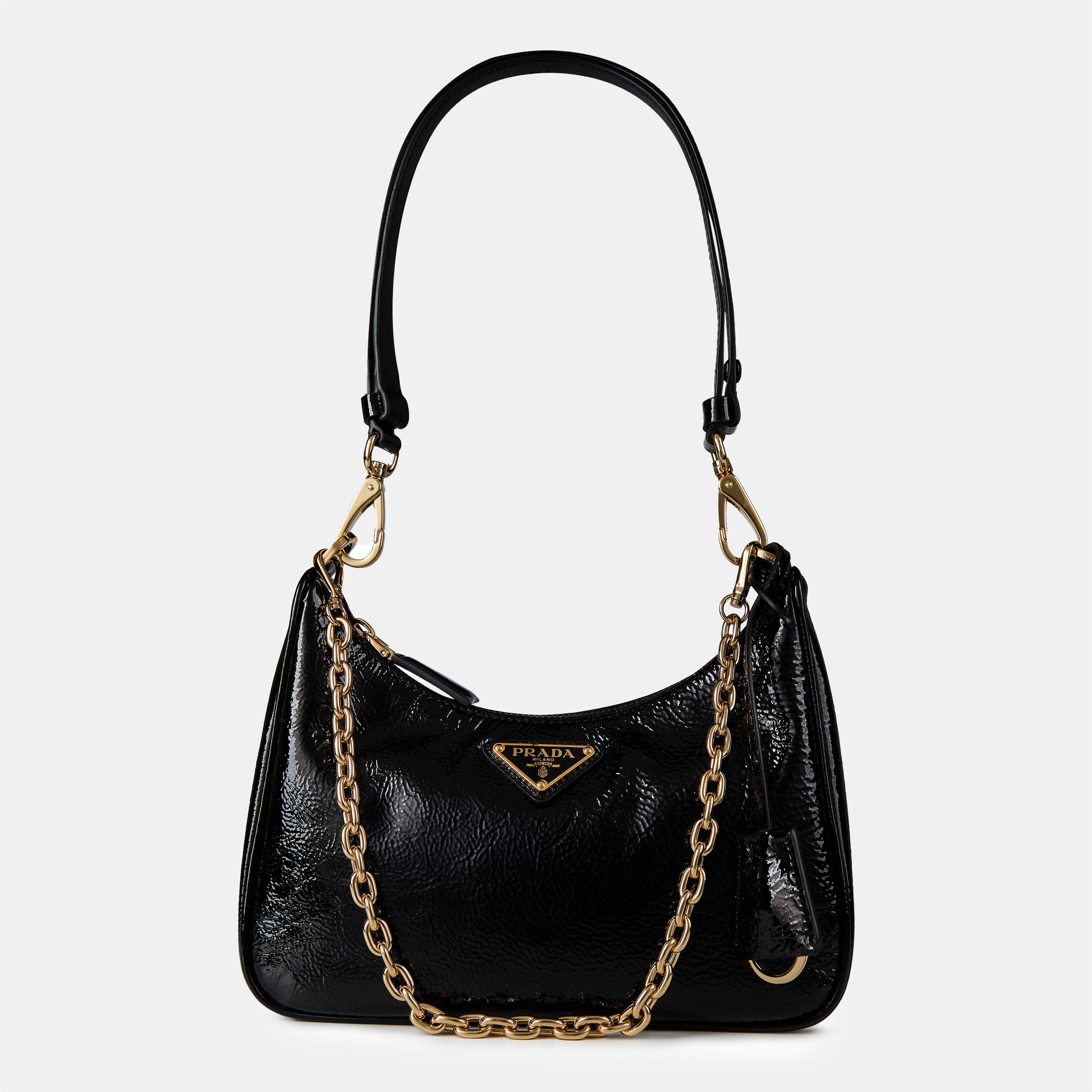 Prada Re-Edition Patent Leather Shoulder Bag