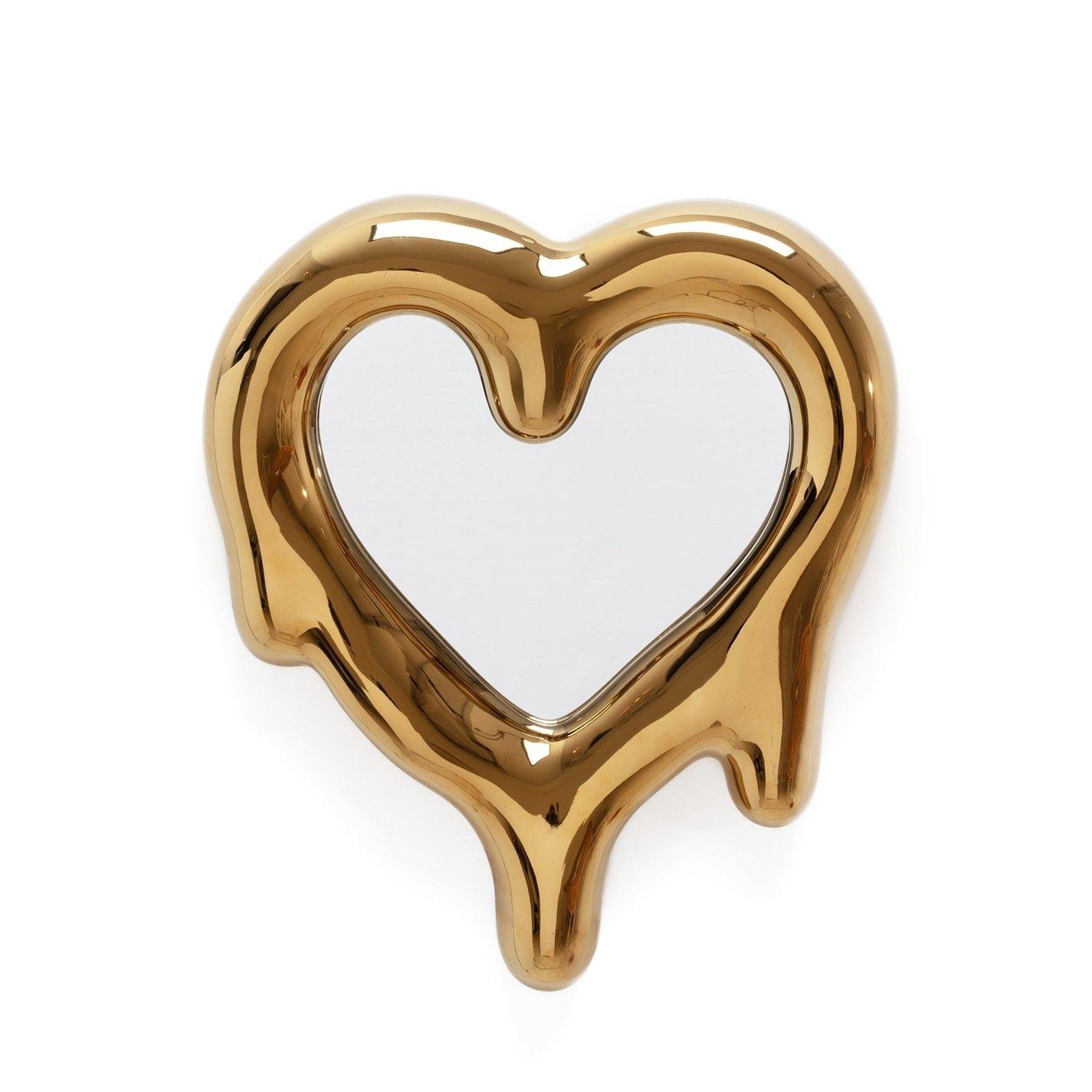 Gold - Seletti - Melted Heart Porcelain Mirror and Picture Frame - 6