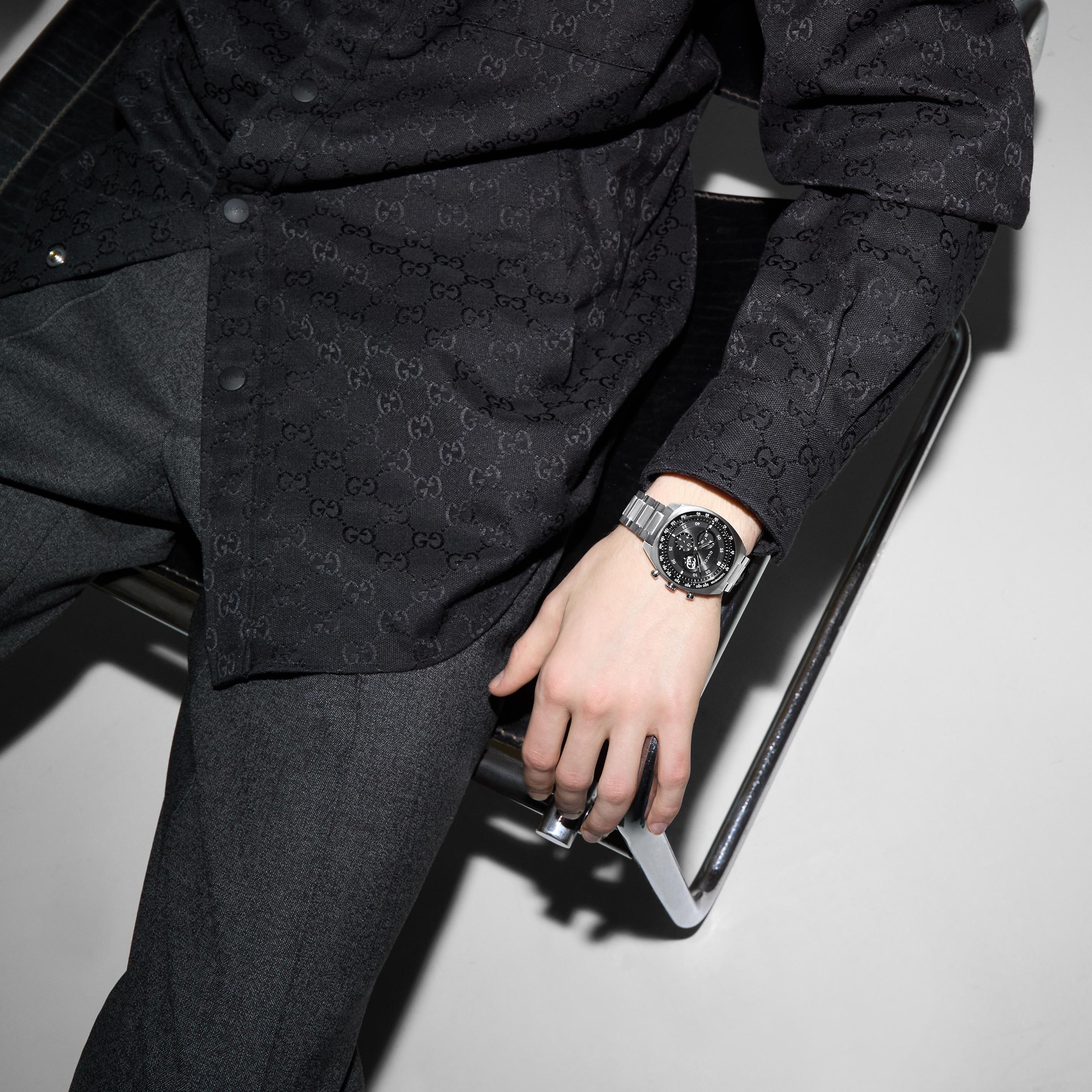 Black/Silver - Gucci - Interlocking Watch - 4