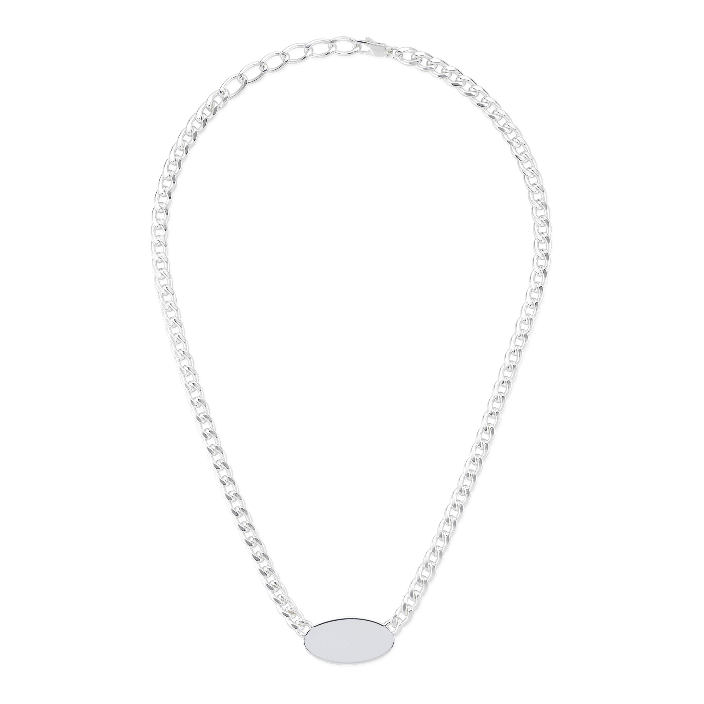 Silver/Black - Gucci - Trademark Chain Necklace - 2