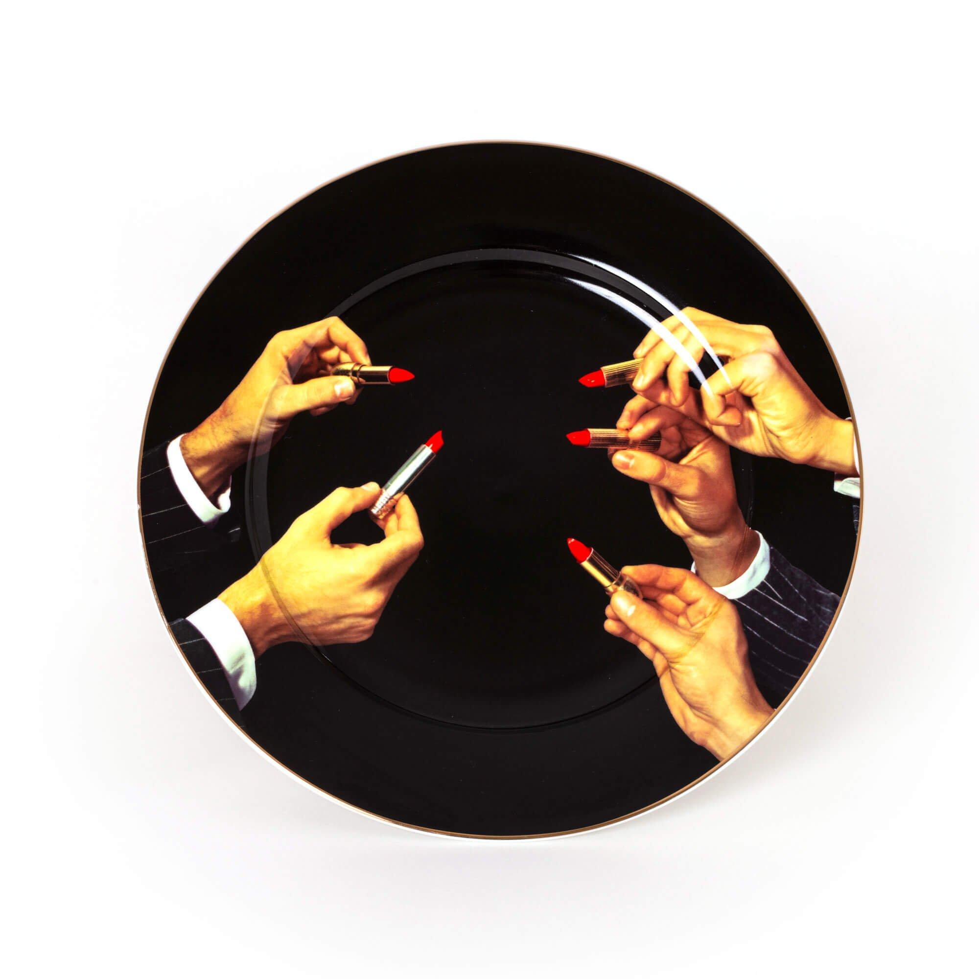 Seletti Wears Toiletpaper  Toiletpaper Porcelain Dinner Plate - Lipsticks - 27cm