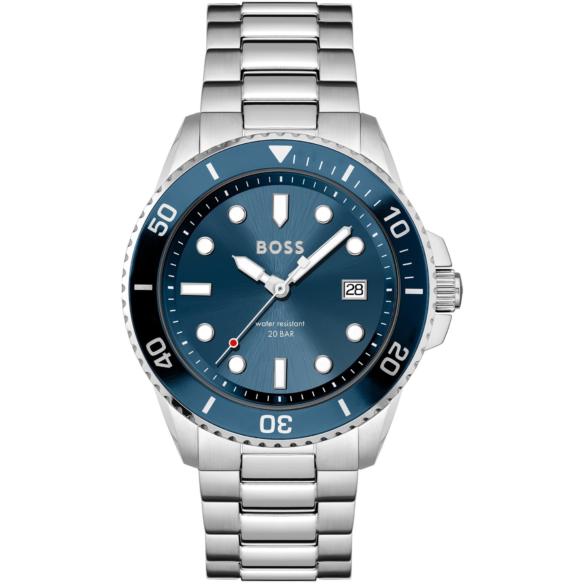Boss Mens Ace Watch Water Resistance - Blue/Silver