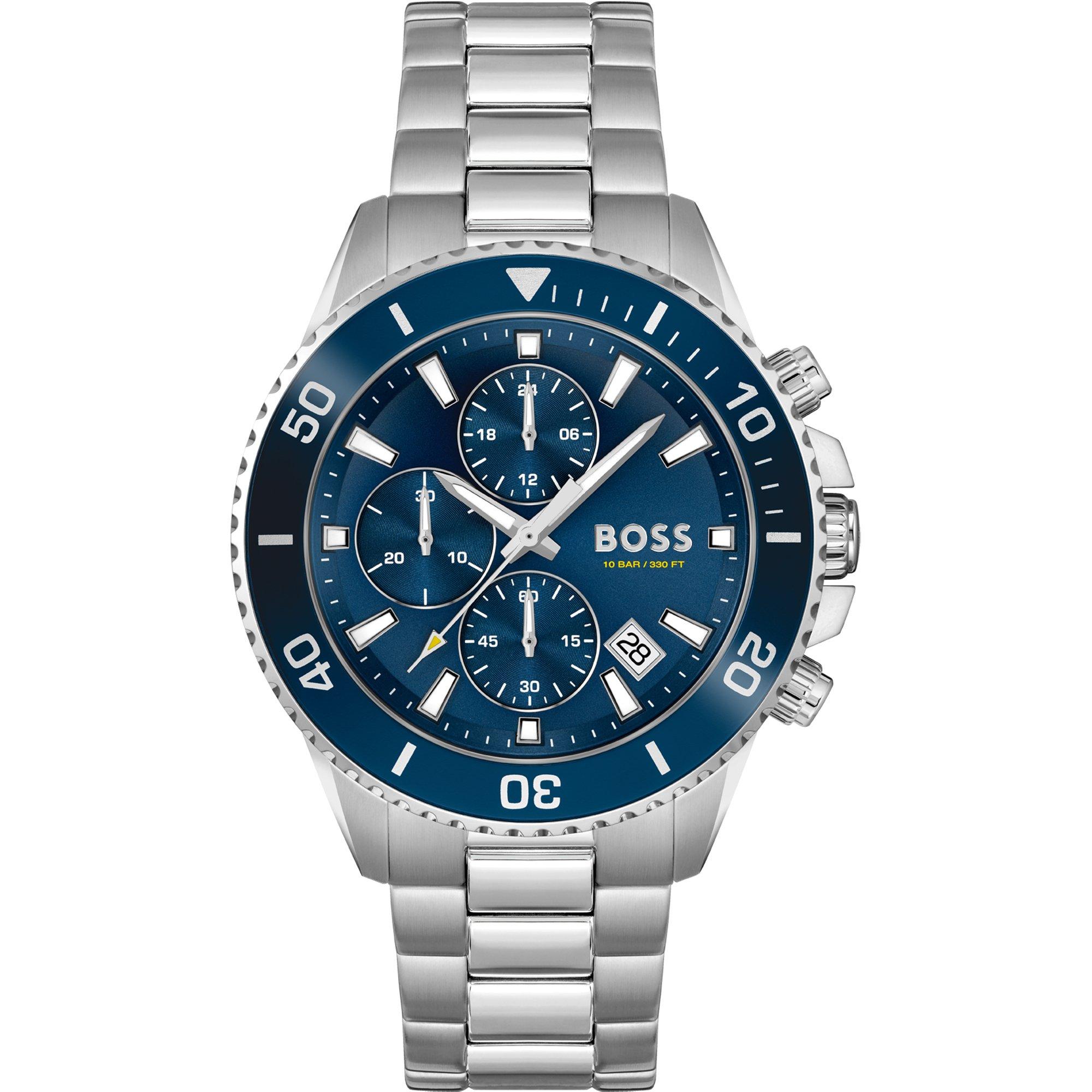 мъжко 's Admiral Stainless Steel 46mm Water Resistant Analogue Quartz Watch